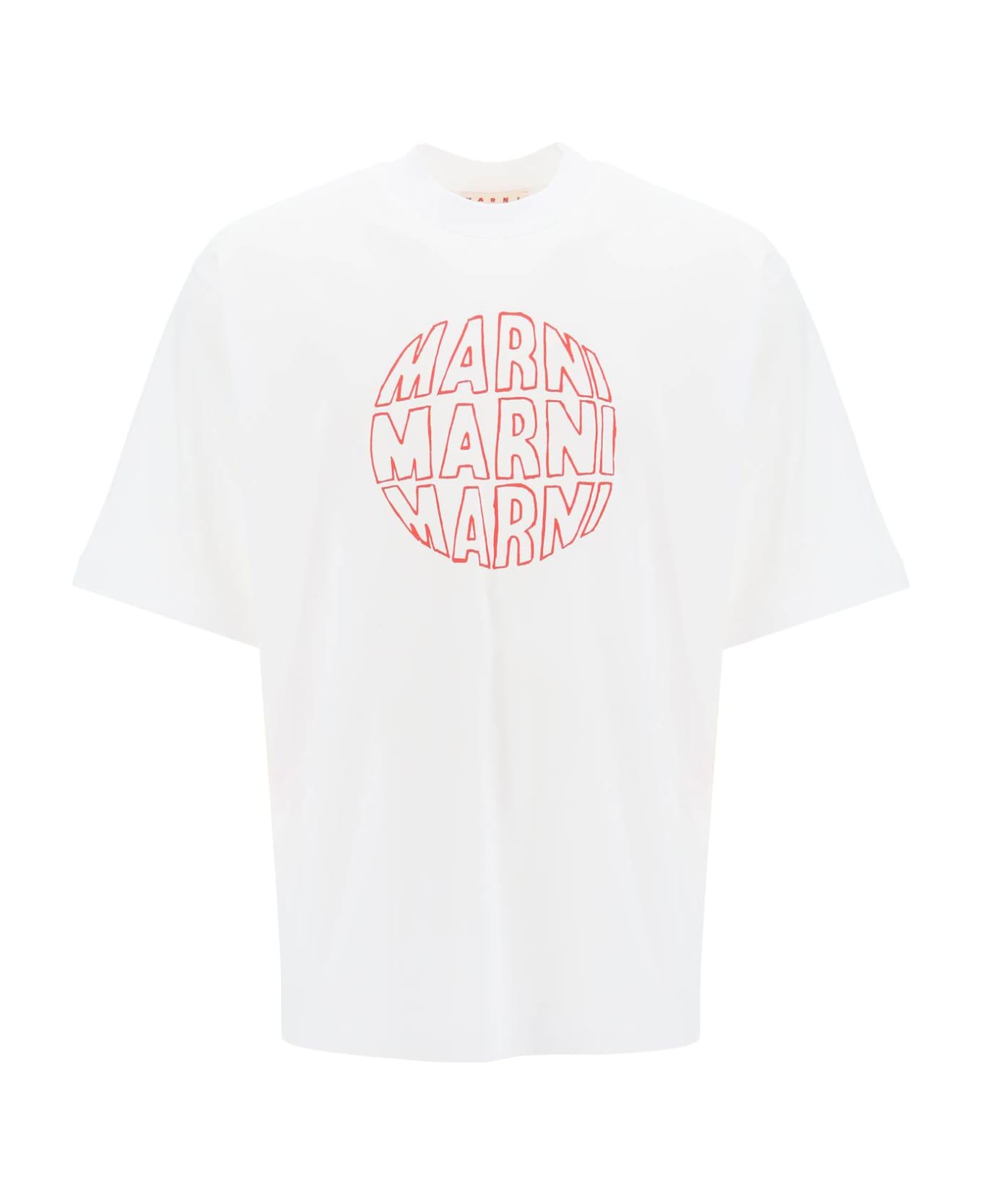 Marni Outline Print T-shirt - LILY WHITE (White)