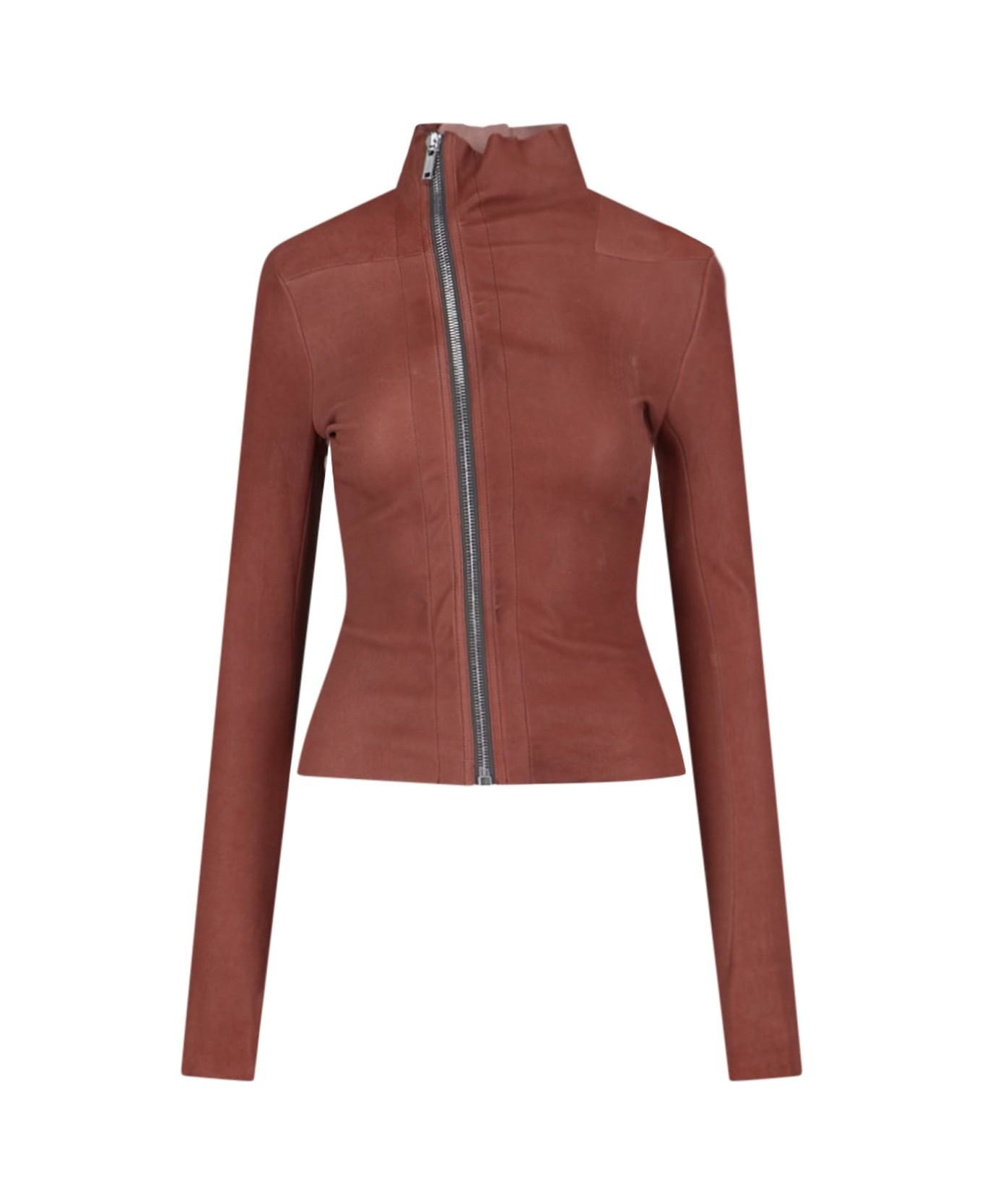 Rick Owens 
gary
 Crop Biker Jacket - Red