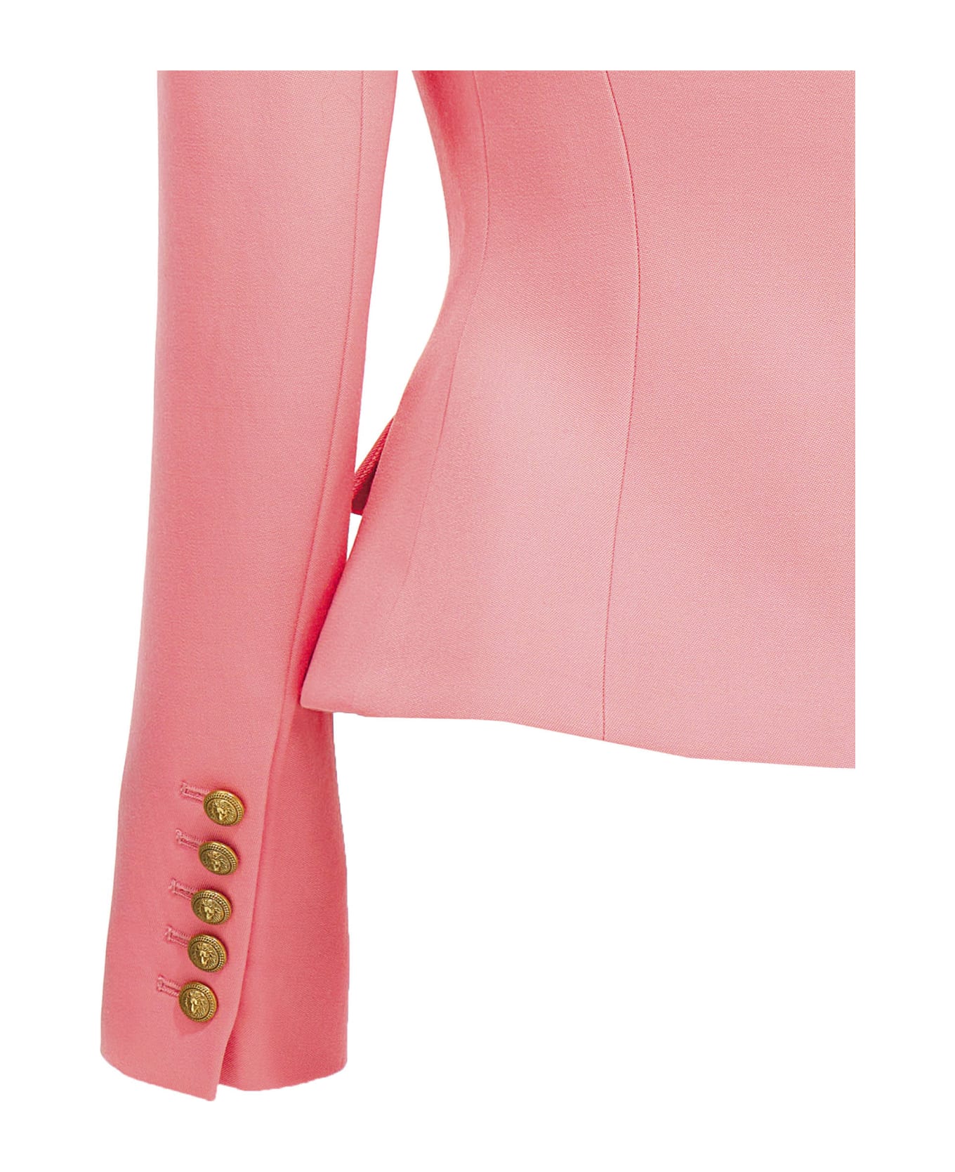 Balmain Pink Wool Jacket - Pink