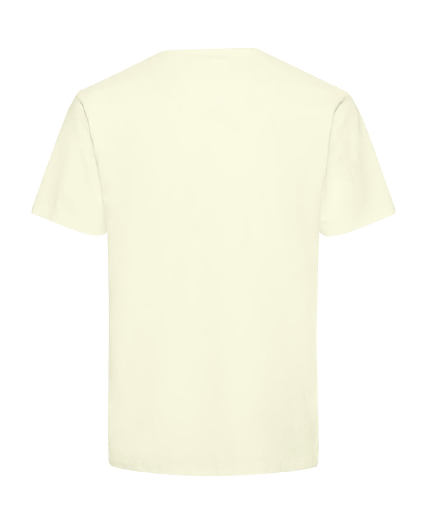 Maison Kitsuné Fox Head Patch Regular Tee Shirt - Chalk Yellow