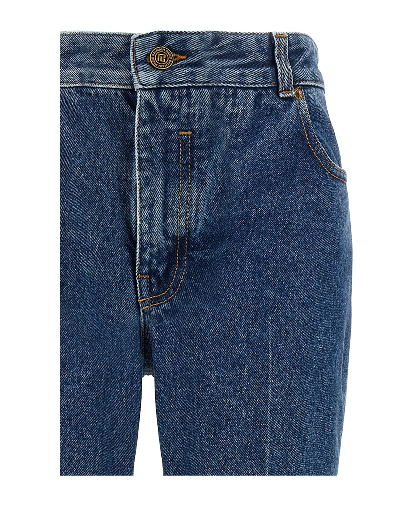 Balmain Embroidery Jeans - Blue