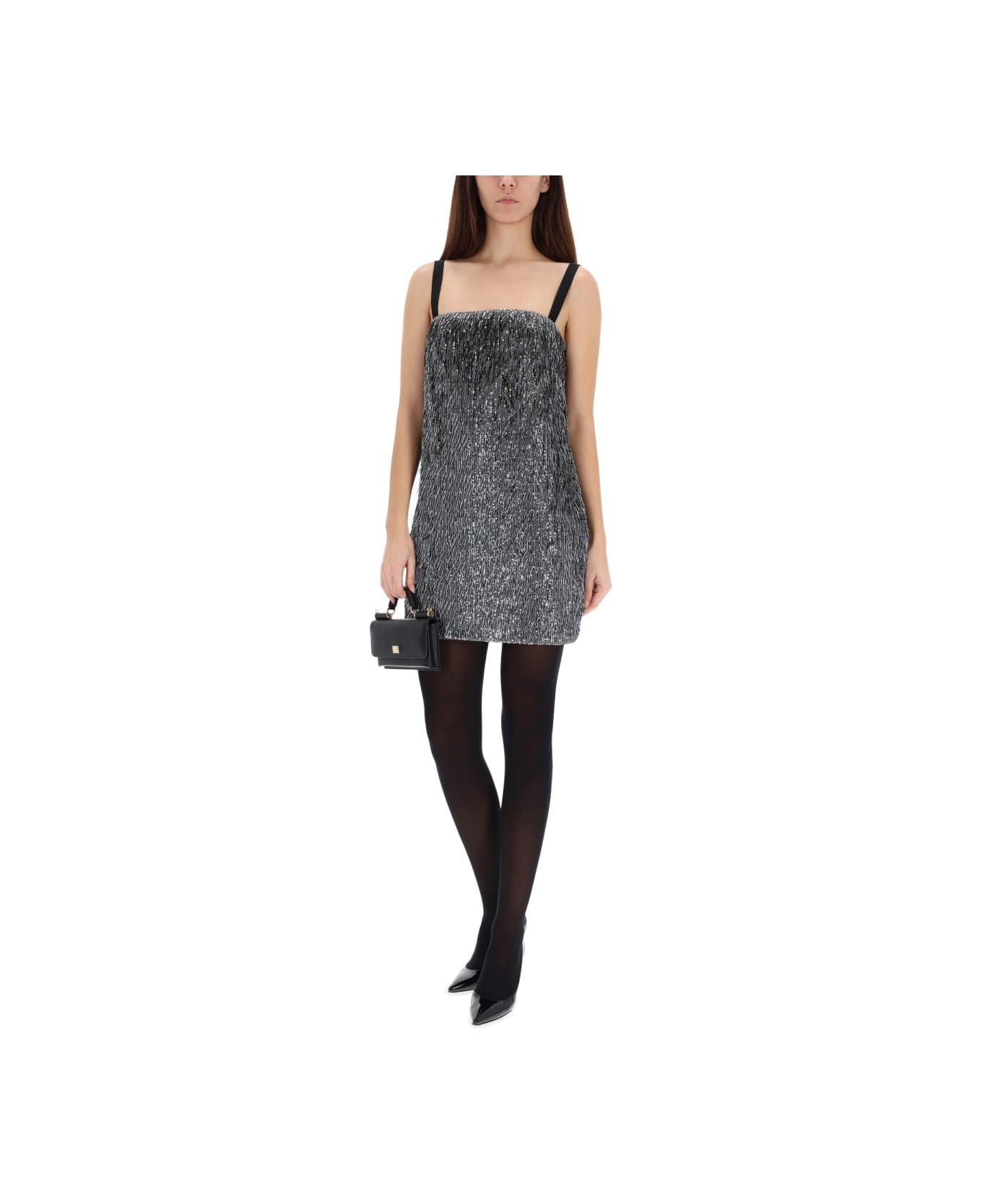 Dolce 
Gabbana Sequined Mini Dress - SILVER