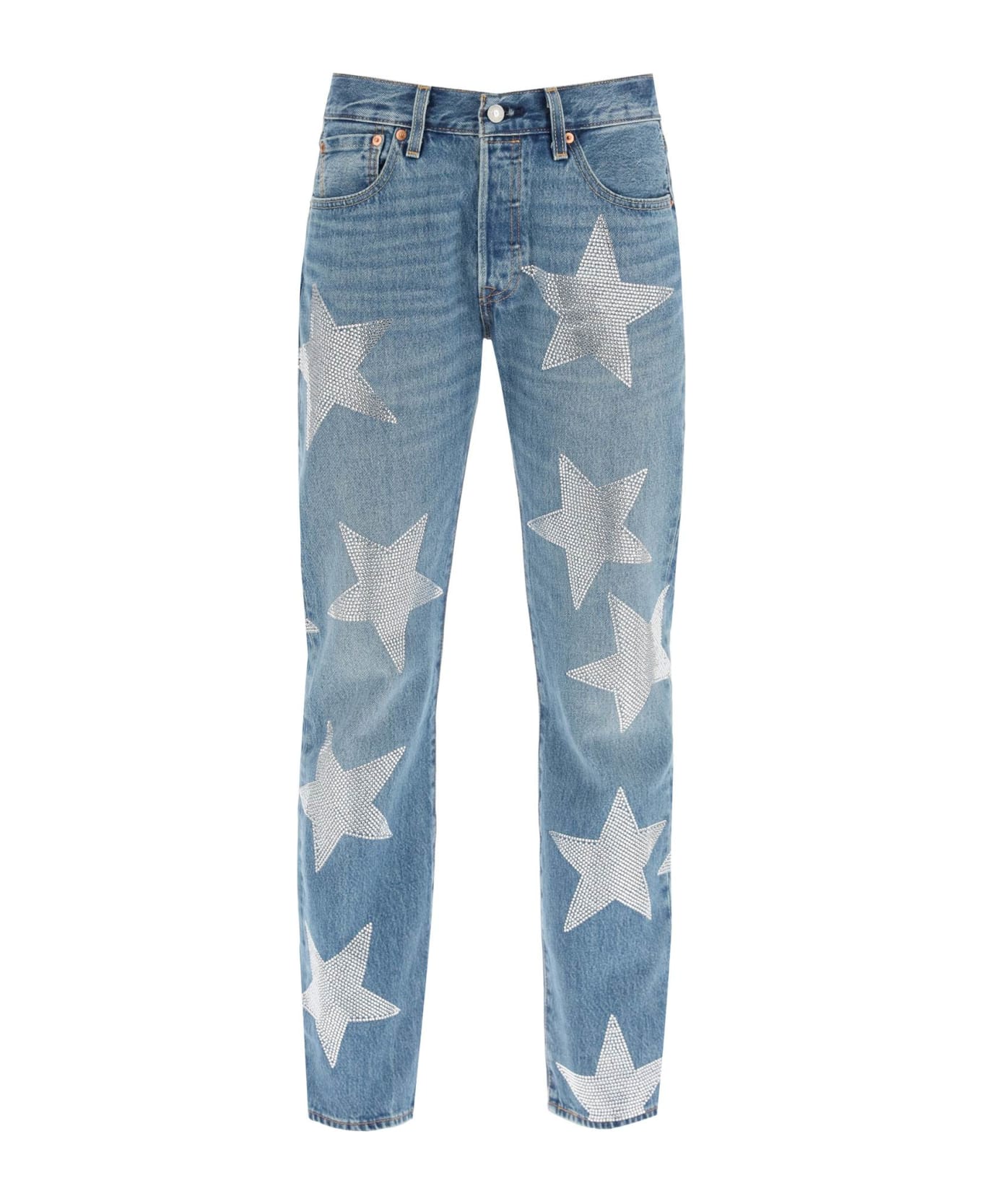 Collina Strada 'rhinestone Star' Jeans X Levis - SILVER STAR (Blue)