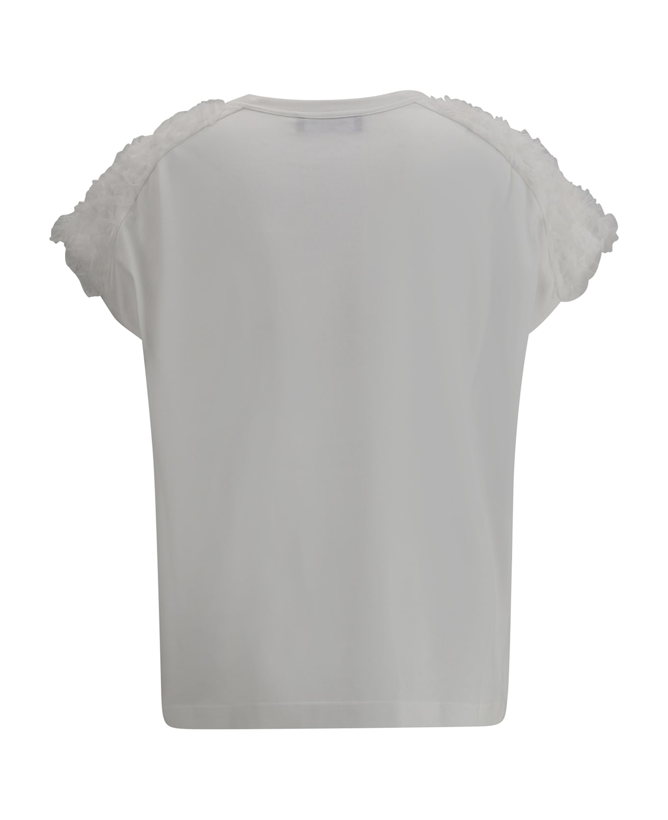 Fabiana Filippi T-shirt With Tulle Appliqués
