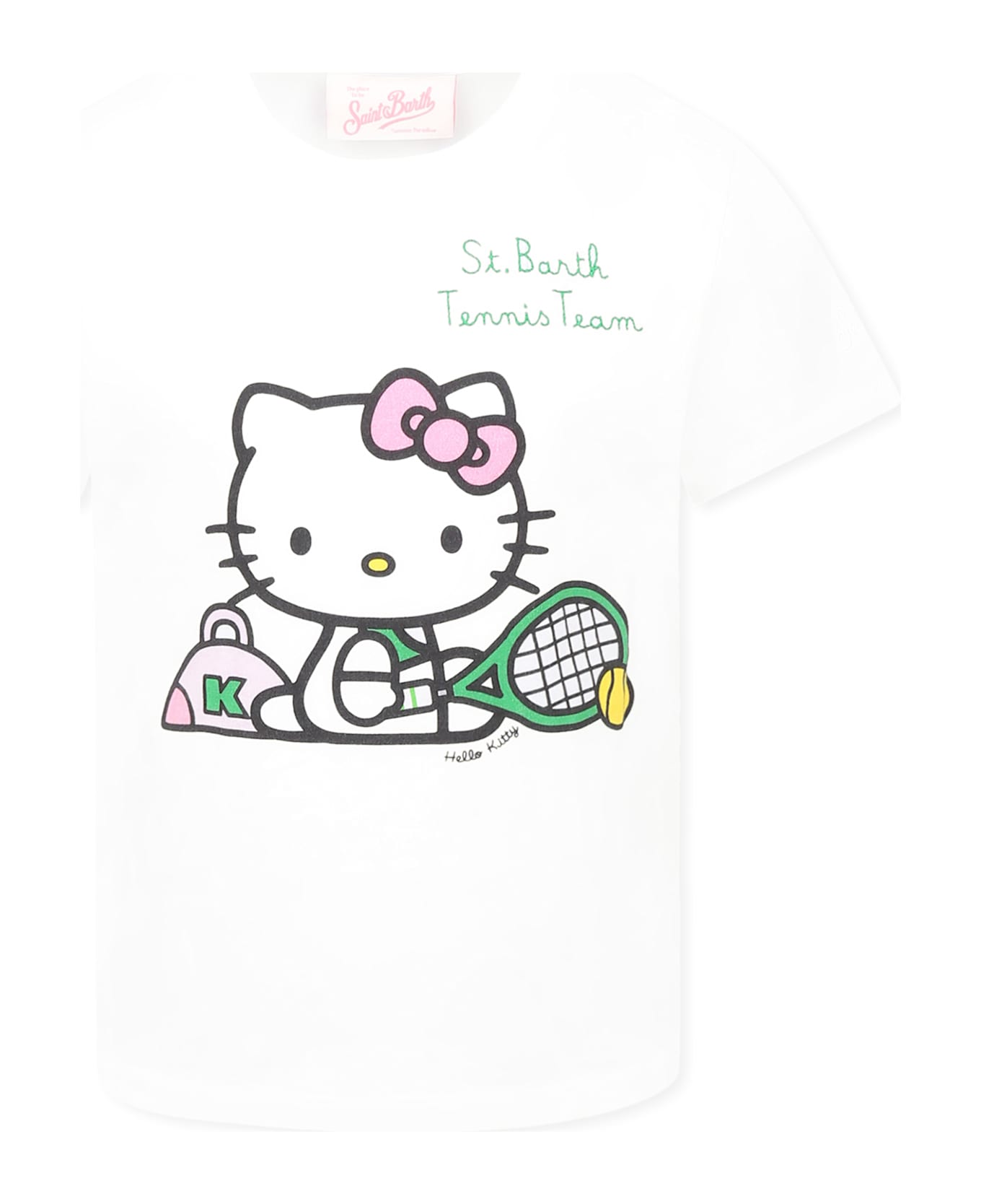 MC2 Saint Barth White T-shirt For Girl With Hello Kitty - White