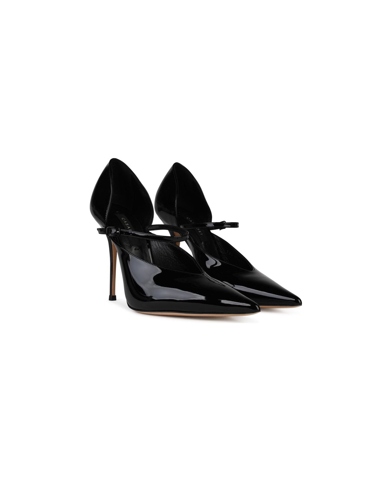 Casadei 
scarlet
 Black Shiny Leather Pumps - Black