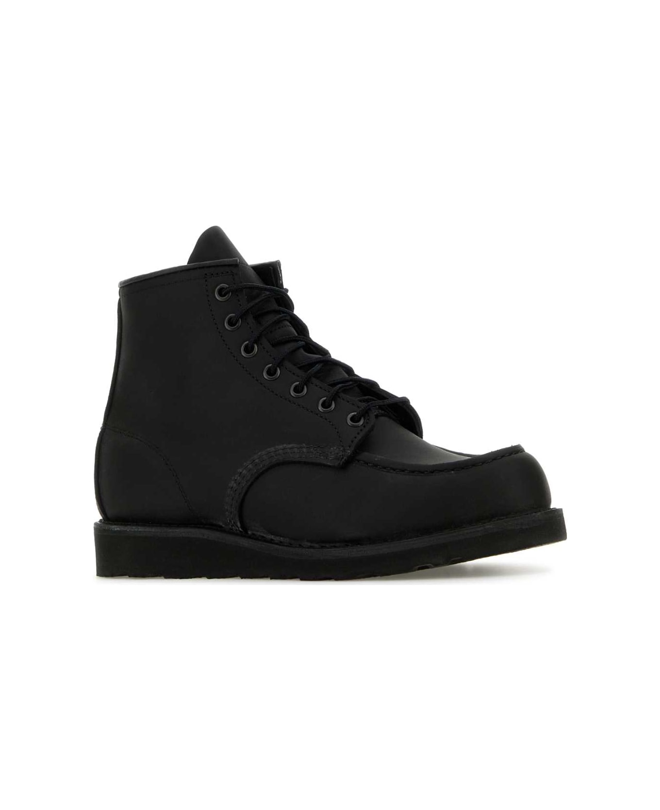 Red Wing Black Leather Lace-up Shoes - BLACKHARMESS