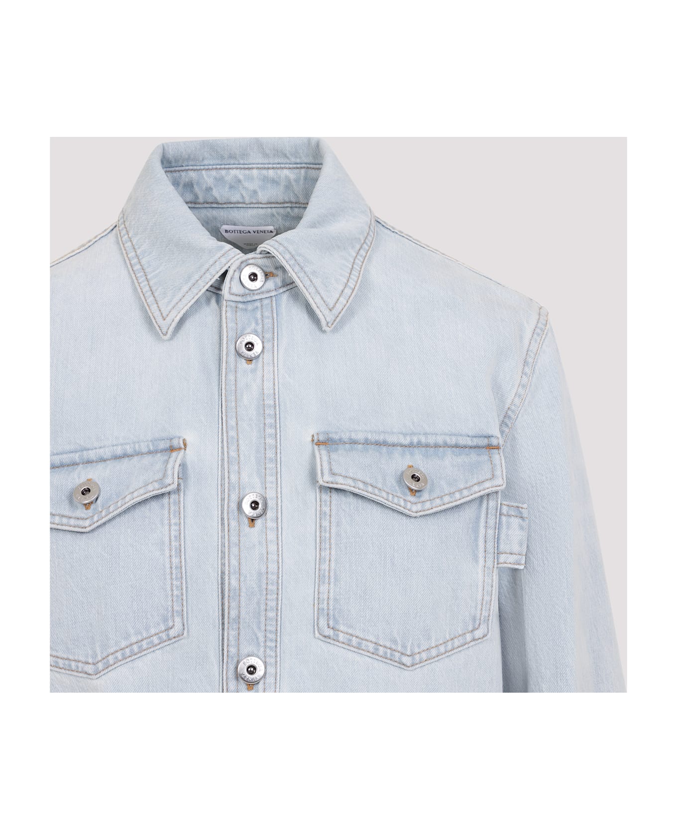 Bottega Veneta Denim Jacket - Light Blue