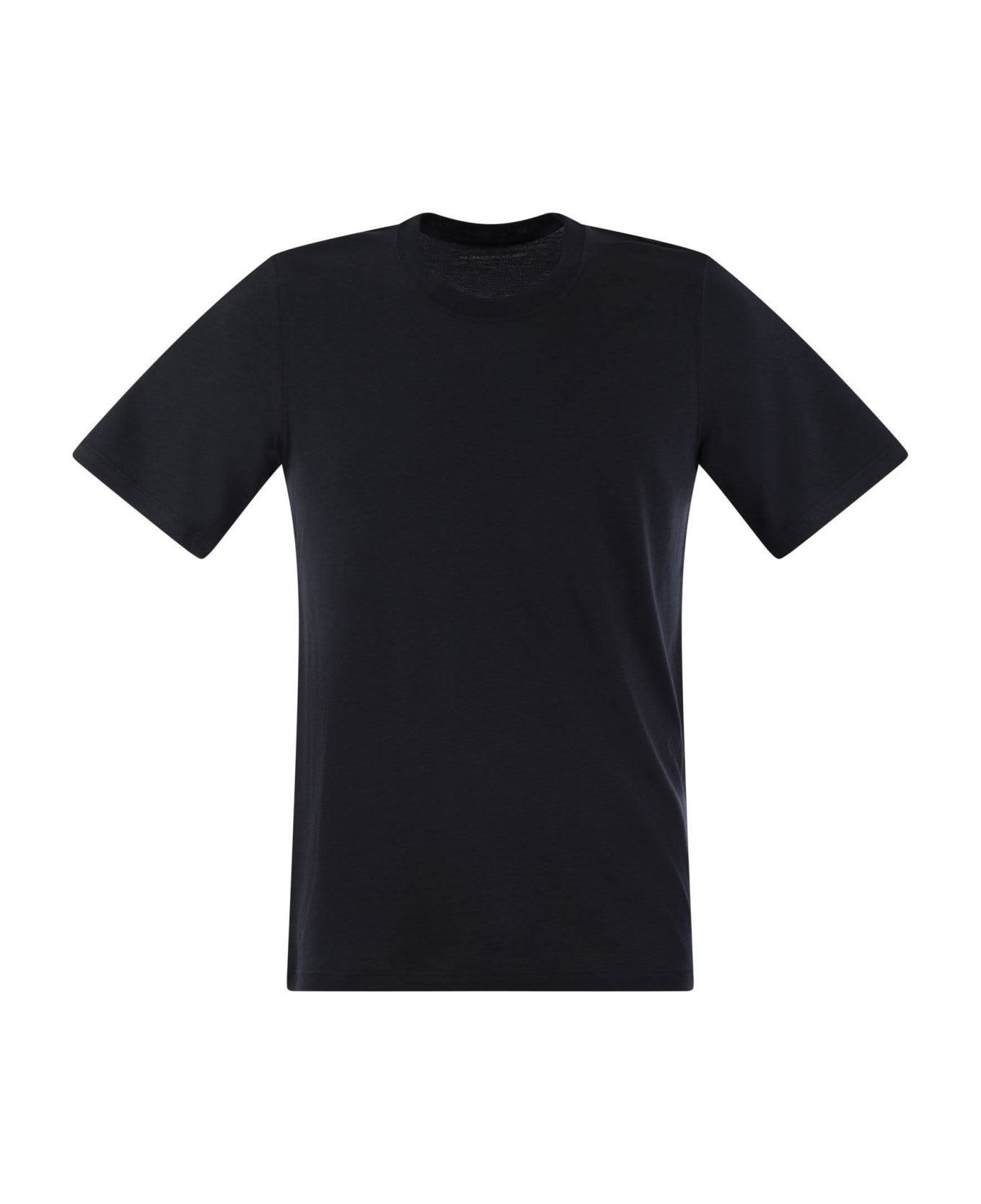 Majestic Filatures Short-sleeved T-shirt In Lyocell And Cotton - Blue Marine シャツ