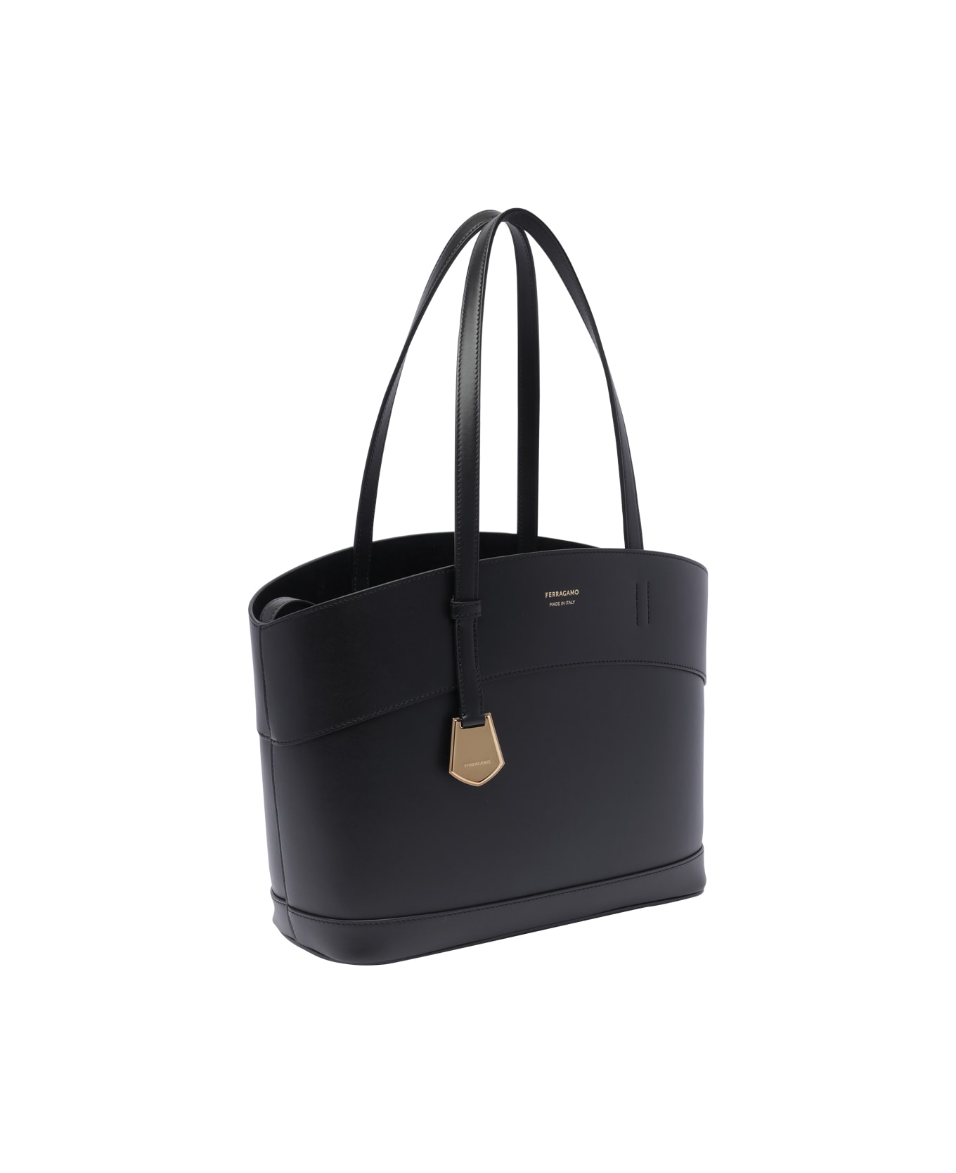 Ferragamo Small Entry Shoulder Bag - Black トートバッグ