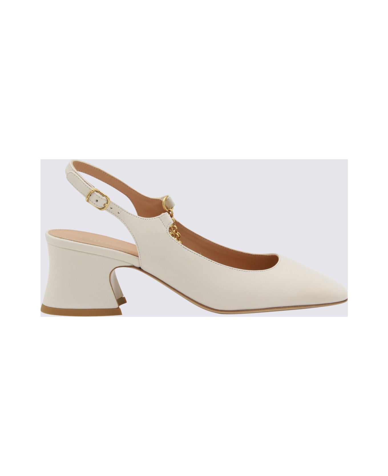 Chloé White Leather Pumps - WHITE
