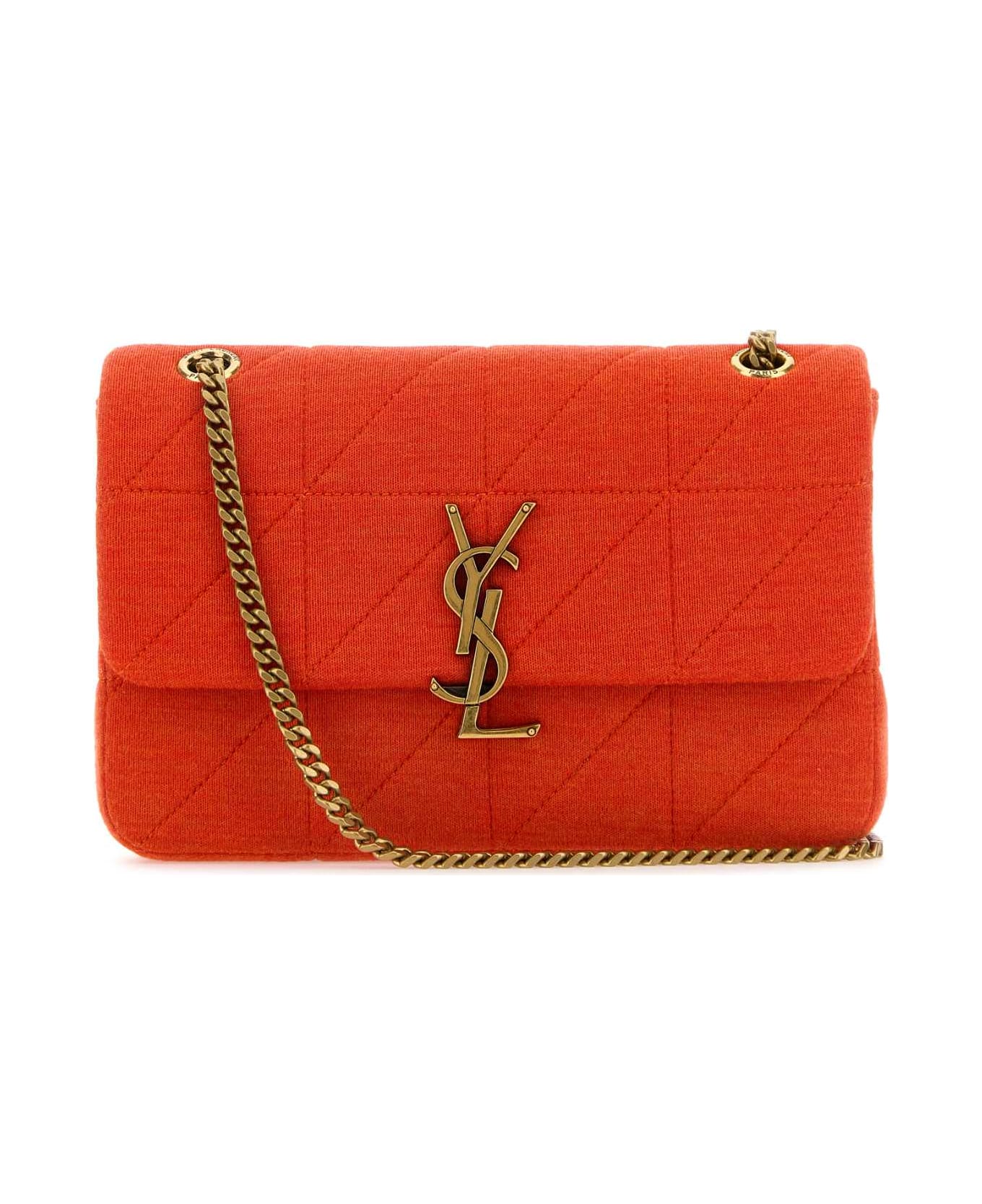 Saint Laurent Coral Jersey Medium Jamie Shoulder Bag - BRIGHTMARIGOLD