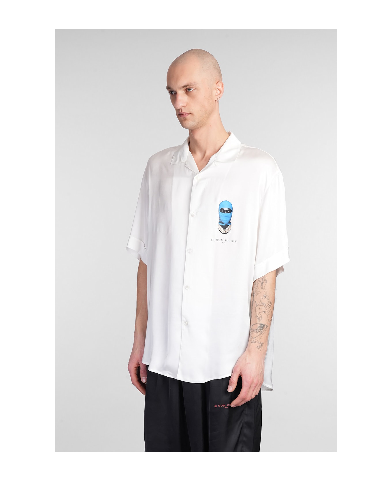 ih nom uh nit Shirt In White Viscose - white