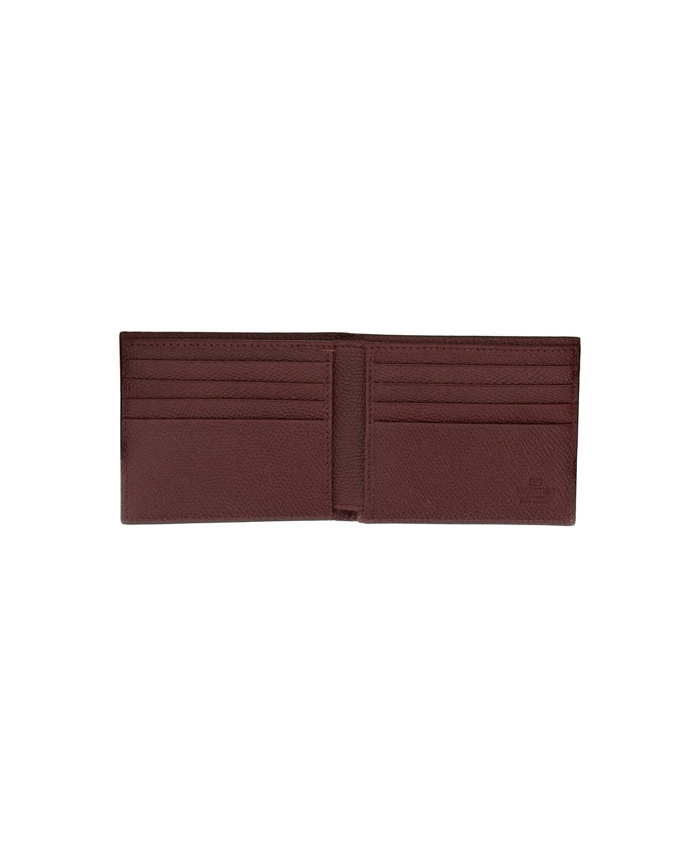 Valentino Garavani "vlogo Signature" Wallet - BORDEAUX