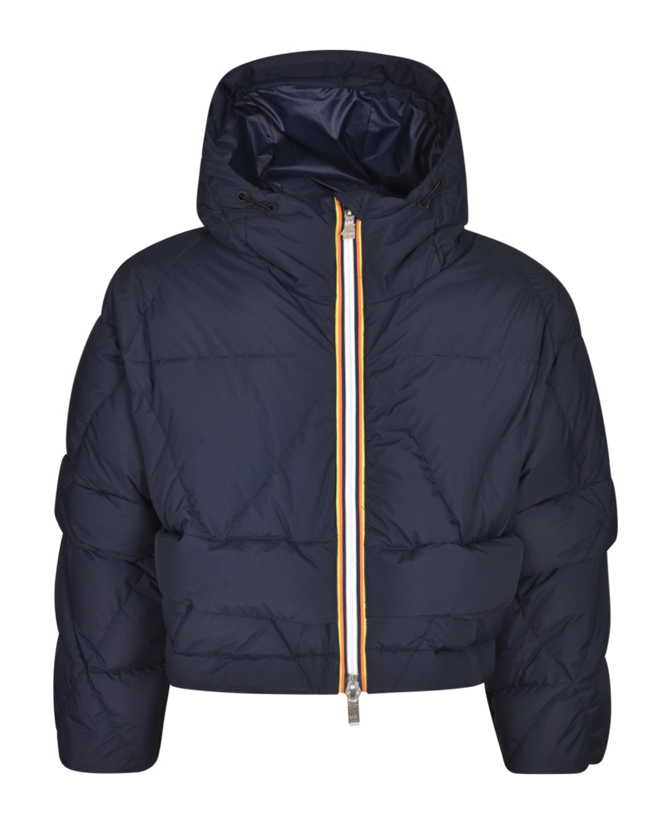 K-Way Hooded Cropped Padded Jacket - Blue