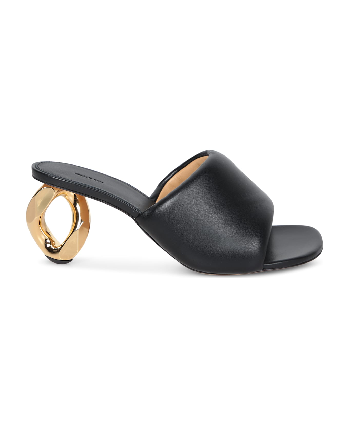 J.W. Anderson Black Chain Heel Mule Sandals