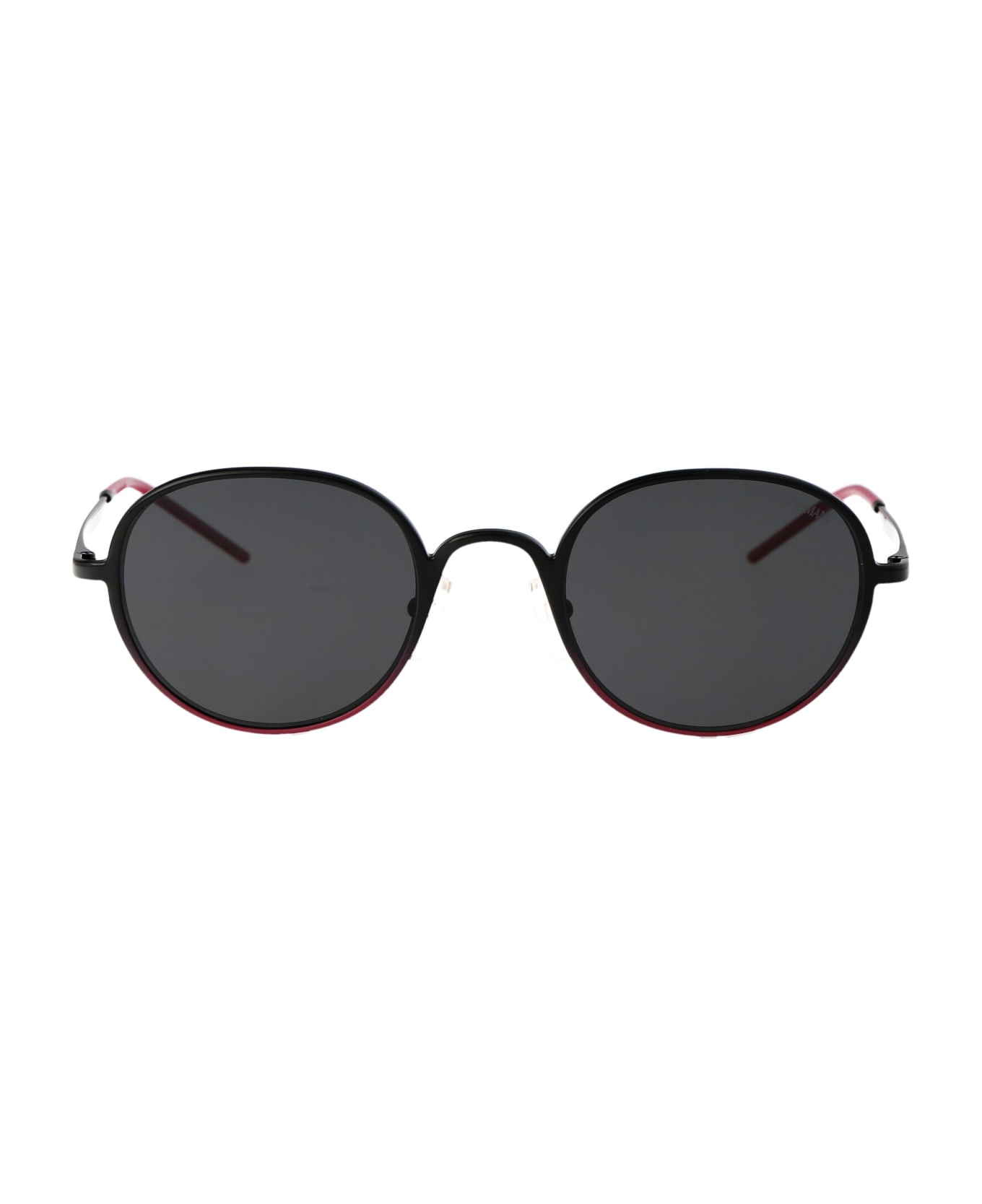 Emporio Armani 0ea2151 Sunglasses - 337487 Shiny Black/Fuchsia Dark Grey