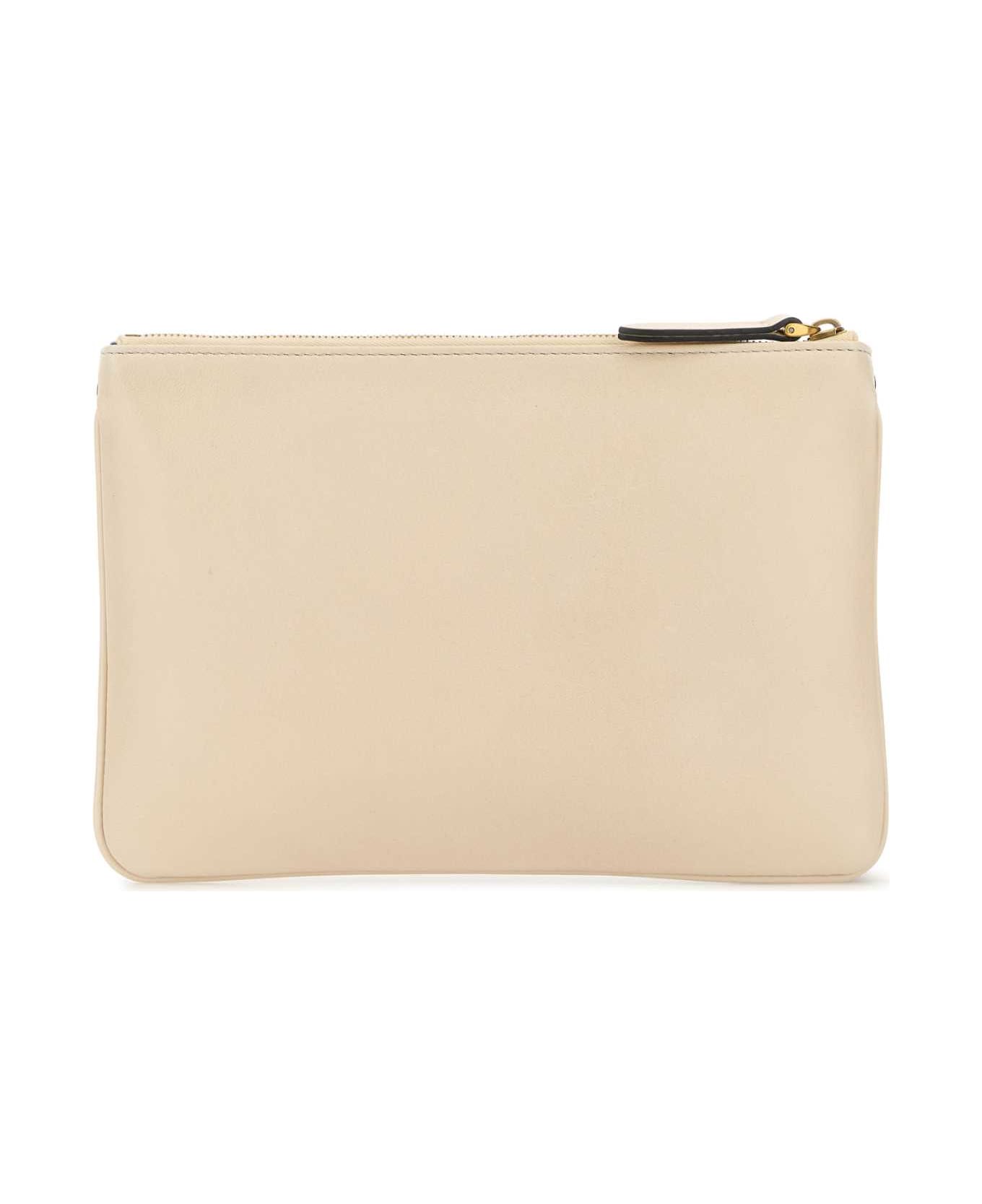 Valentino Garavani Medium Flat Pouch | Viva - BUTTER WHITE/NERO
