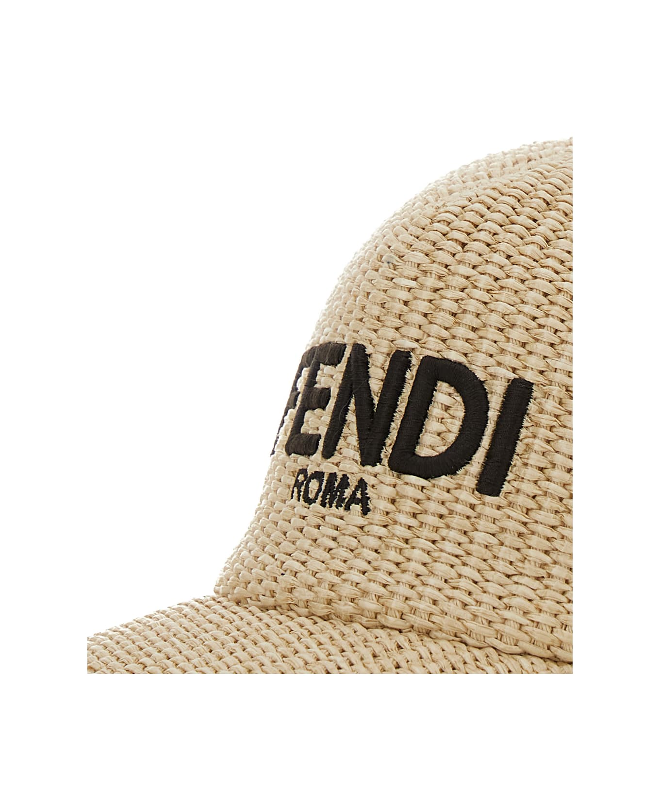 Fendi Beige Baseball Cap With Logo Lettering Embroidery On The Front In Cotton Blend Boy - Beige