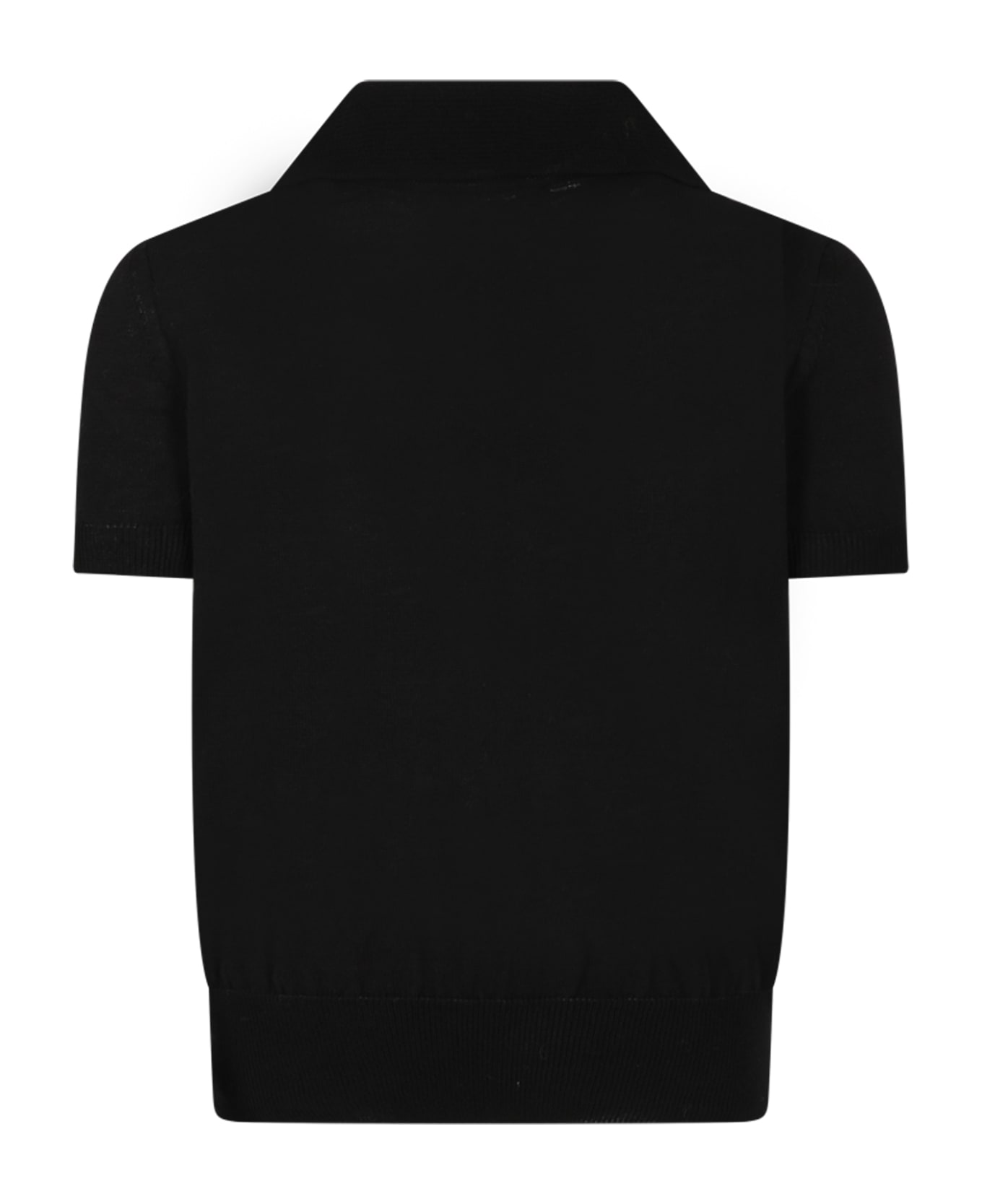 Neil Barrett Black Polo For Boy With Iconic Lightning Bolt - Black Tシャツ＆ポロシャツ