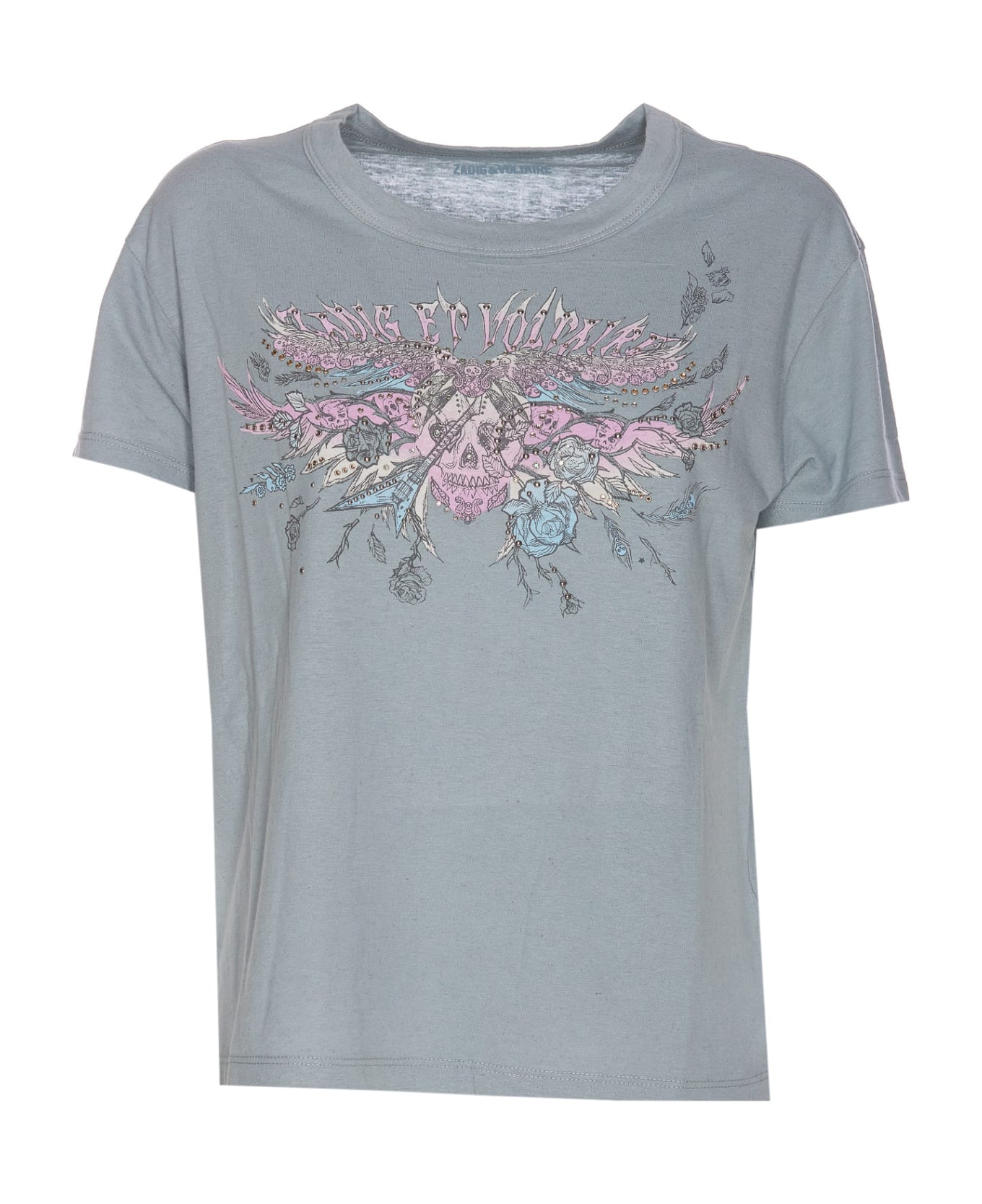 Zadig & Voltaire Marta Concert Strass T-shirt - Grey Tシャツ