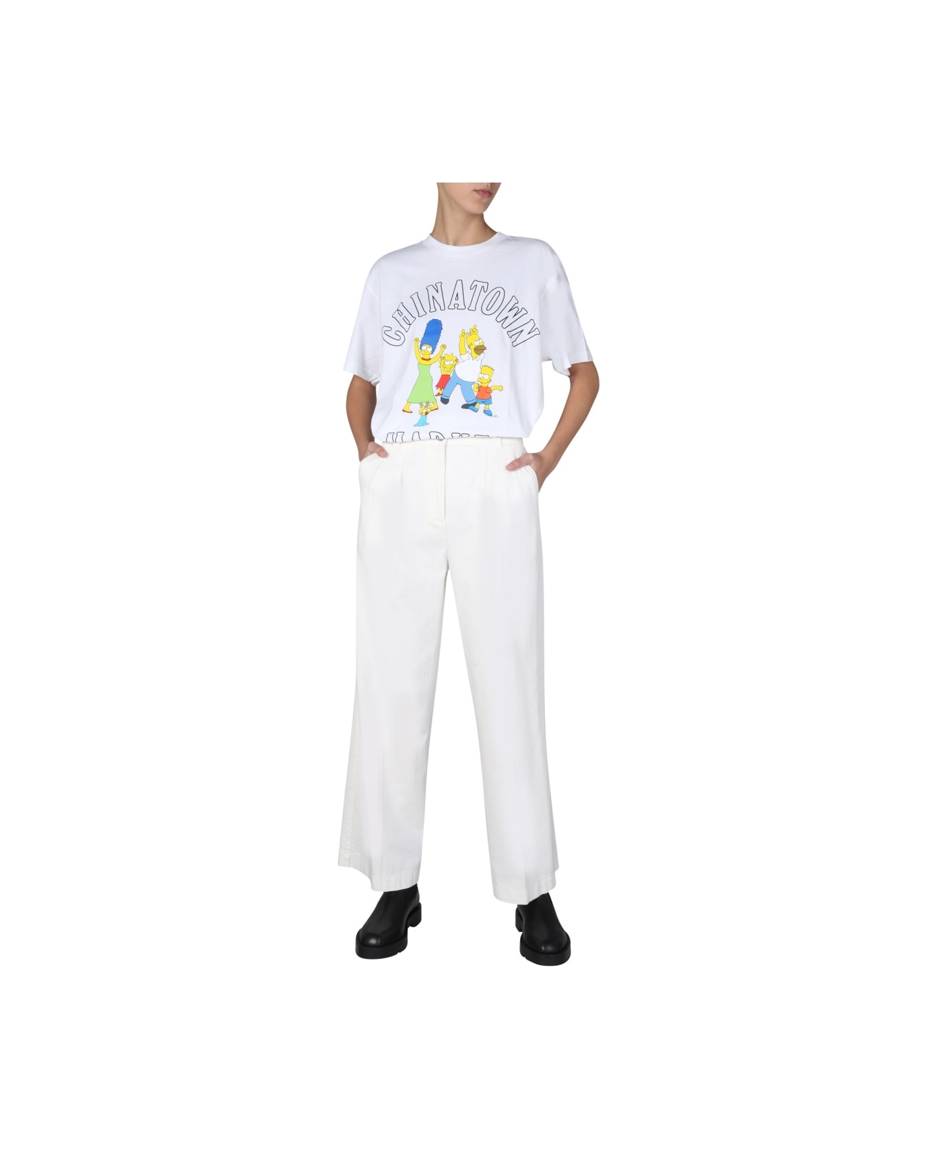 Market "family Simpson" T-shirt - WHITE