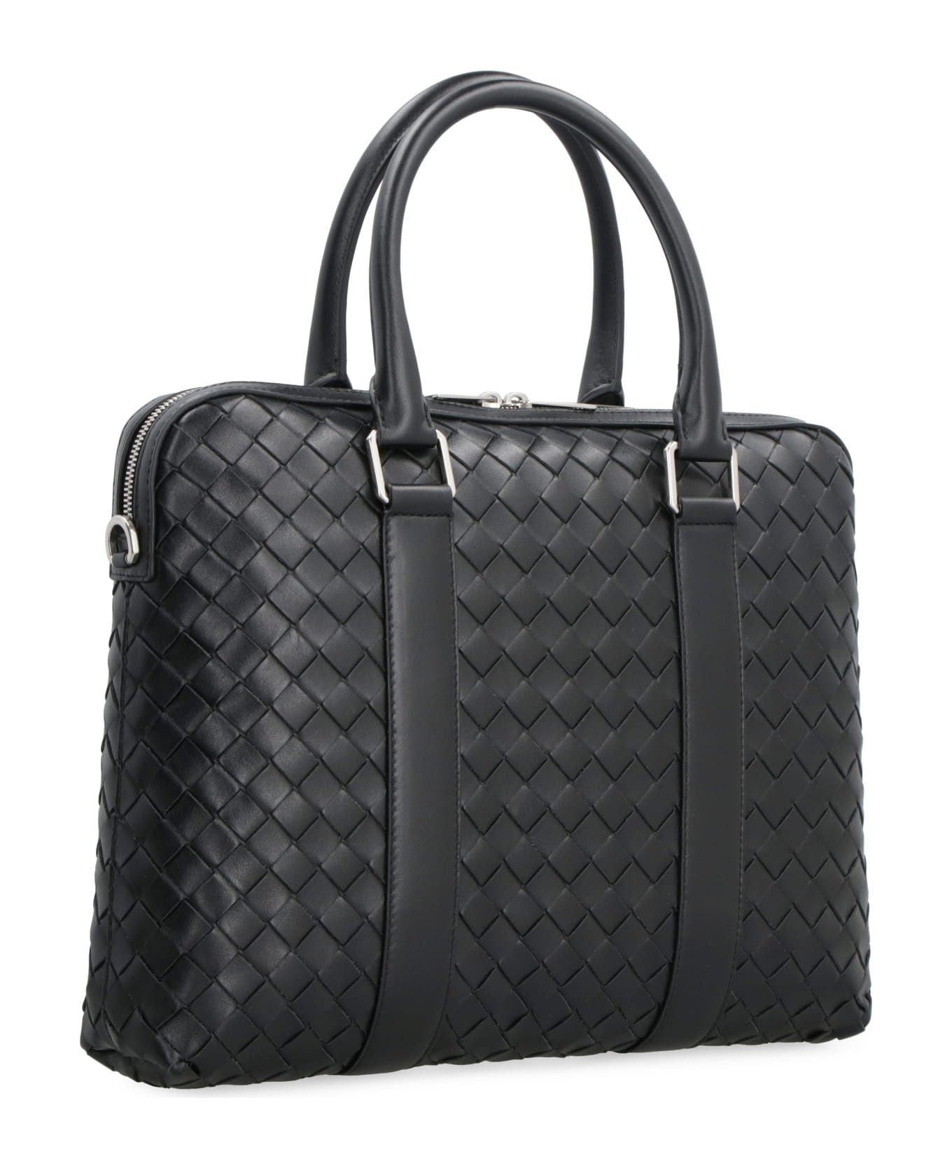 Bottega Veneta Intrecciato Document Case - black