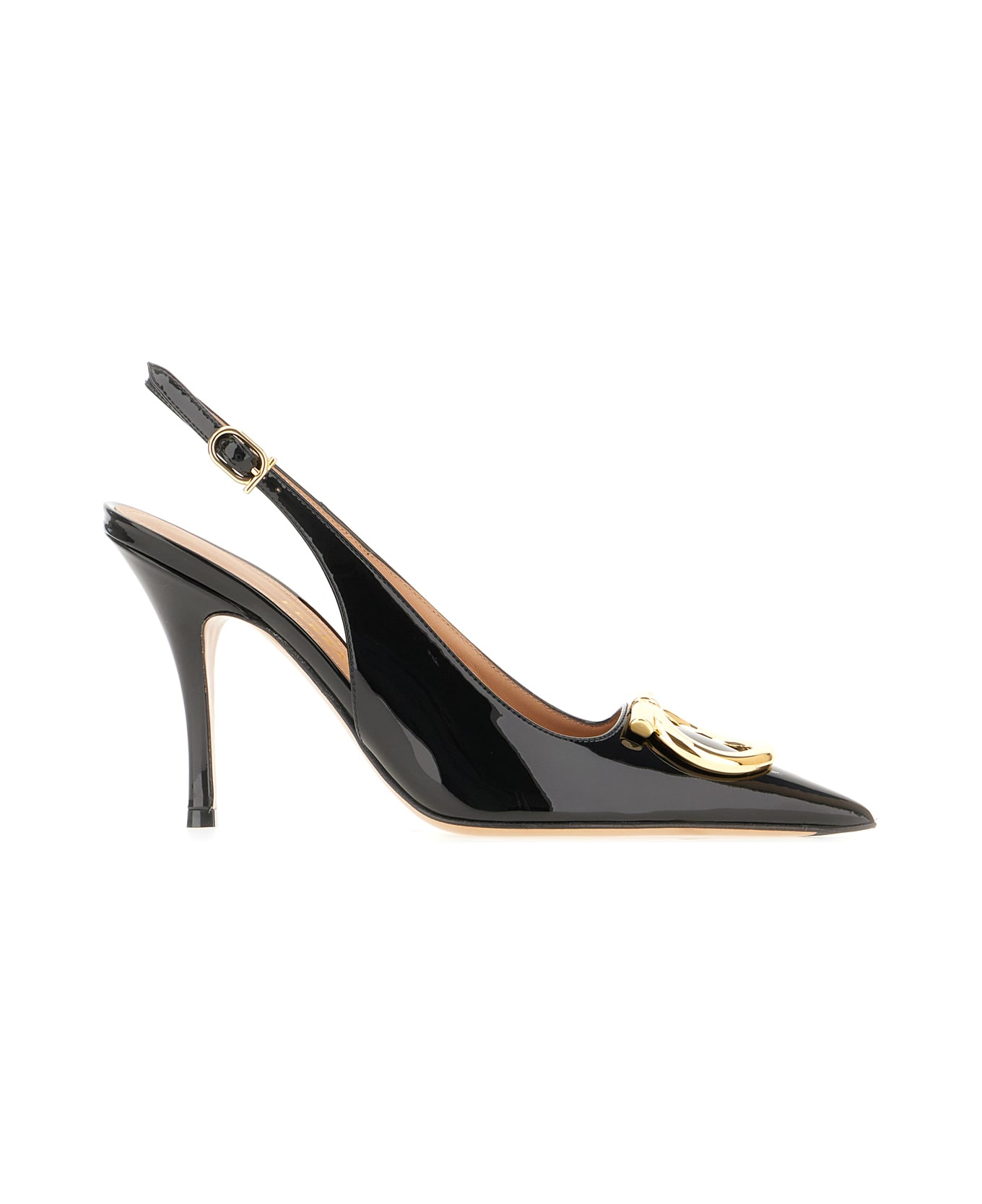 Ferragamo Black Leather Sara Pumps - NERO AMARETTI