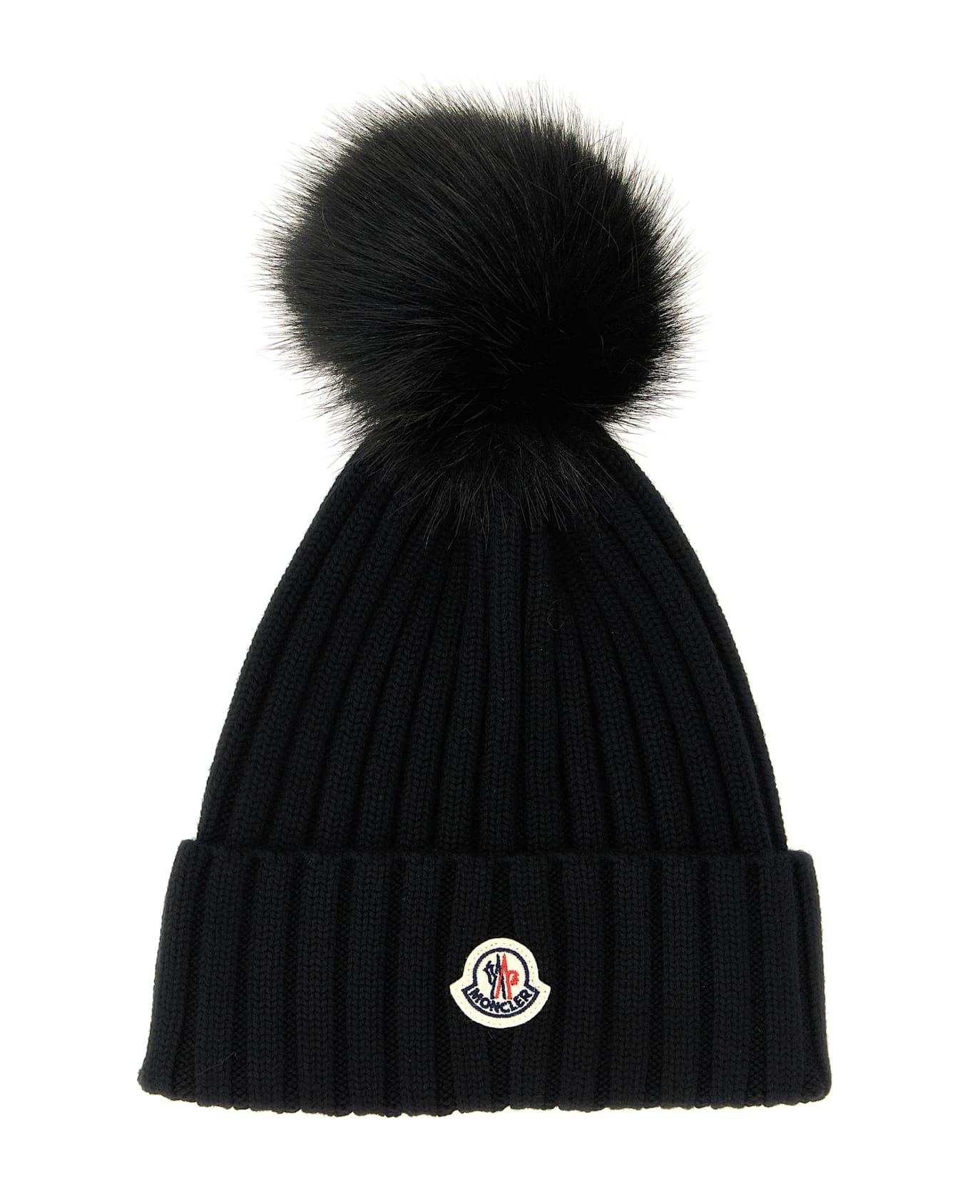 Moncler Pompon Beanie - Black  