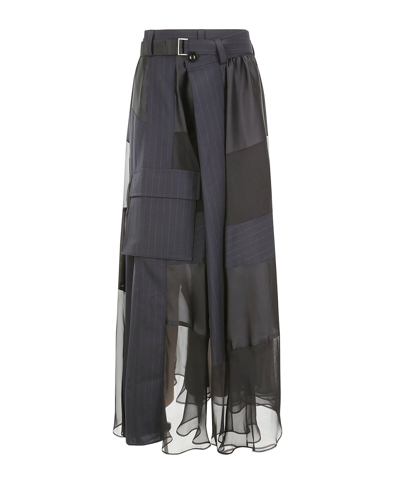 Sacai Chalk Stripe Skirt - NAVY スカート