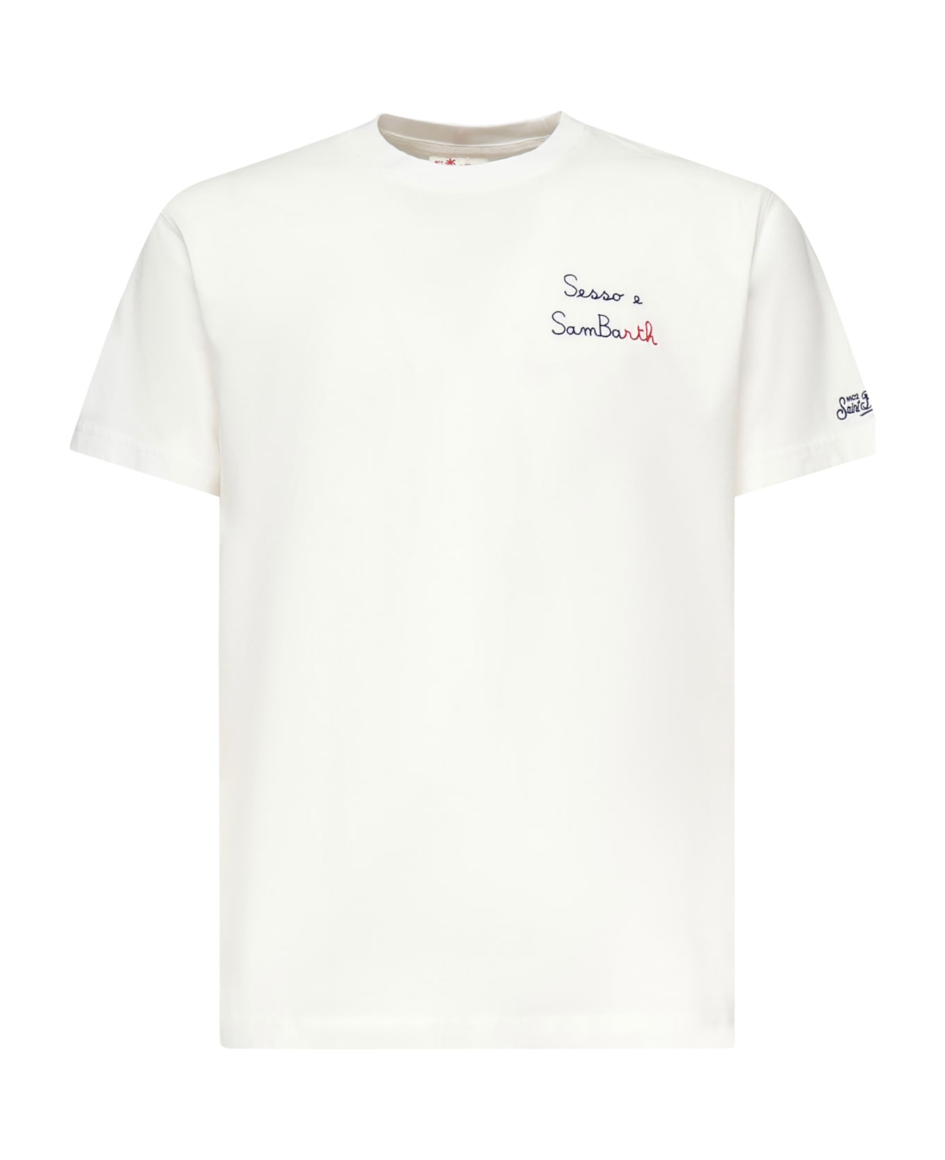 MC2 Saint Barth Portofino T-shirt With Embroidery - White