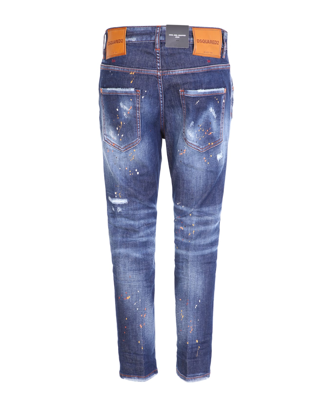 Dsquared2 Paint Splatter Detail Jeans - Blue