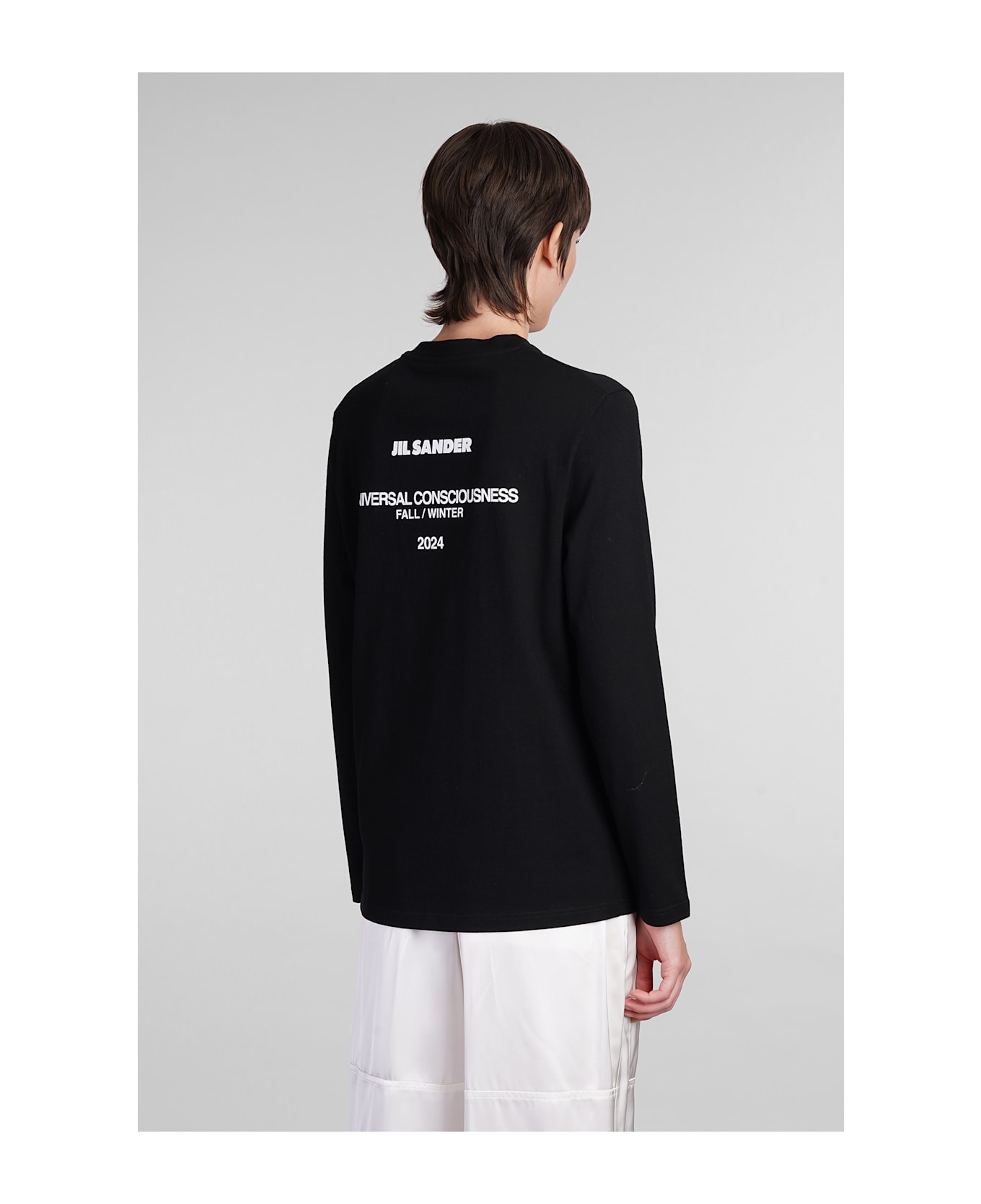 Jil Sander T-shirt In Black Cotton - Black