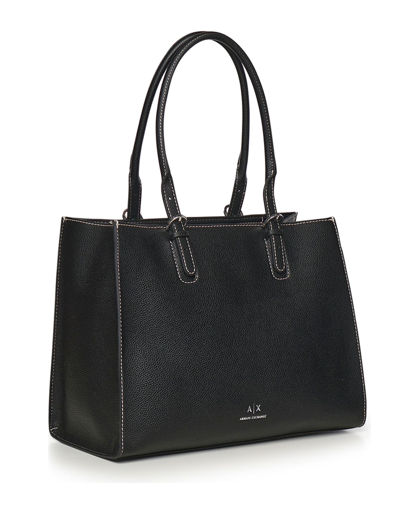 Armani Exchange Bag With Double Handle - Black