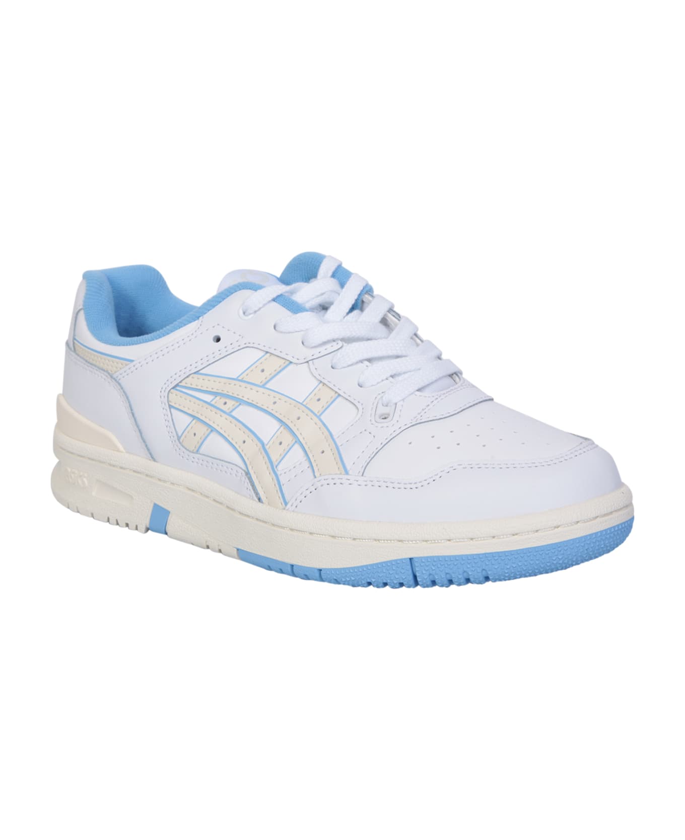 Asics White And Light Blue Ex89 Sneakers - White