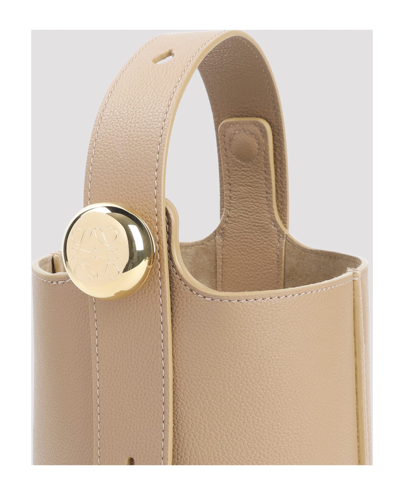 Loewe Pebble Bucket Mini Bag - Latte