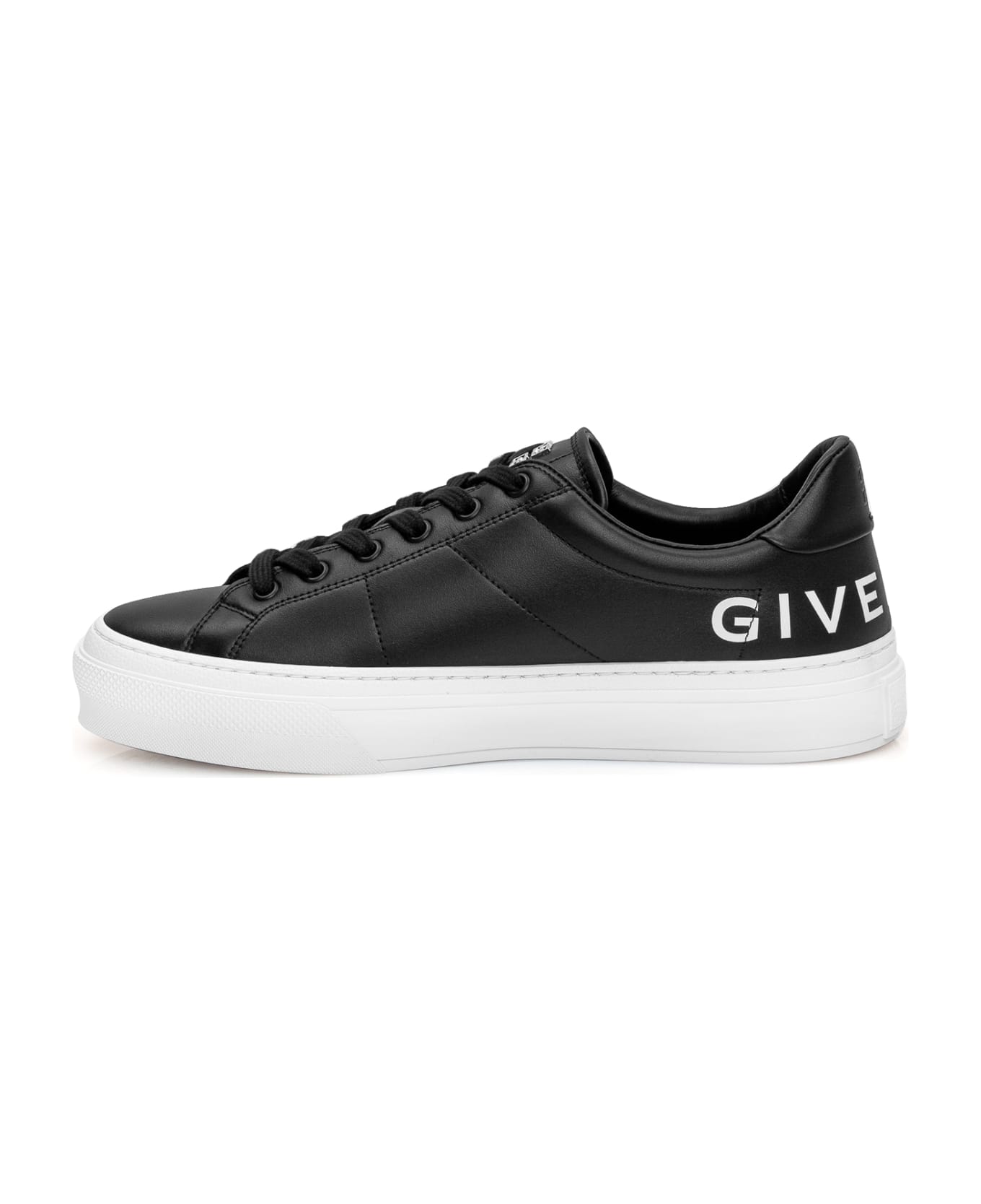 Givenchy Black City Sport Sneakers With Printed Logo - Black/white