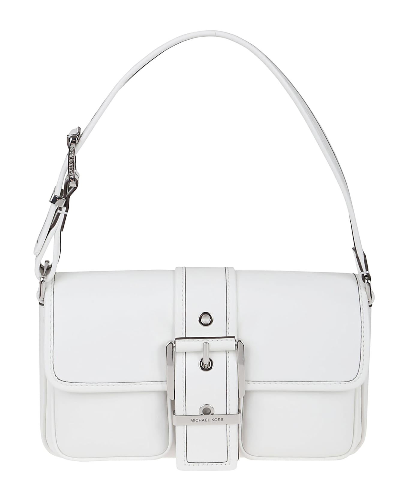 Michael Kors Medium Colby Shoulder Bag - Opctic White