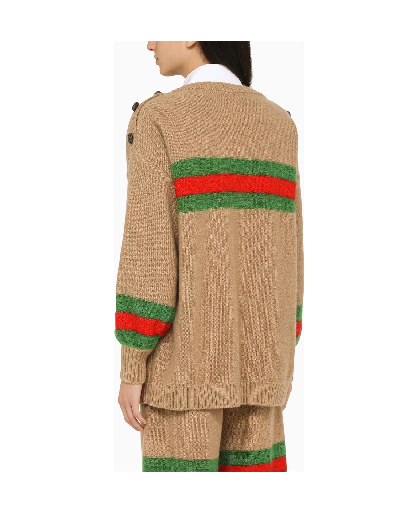 Gucci Camel Wool Crew-neck Sweater - Camel