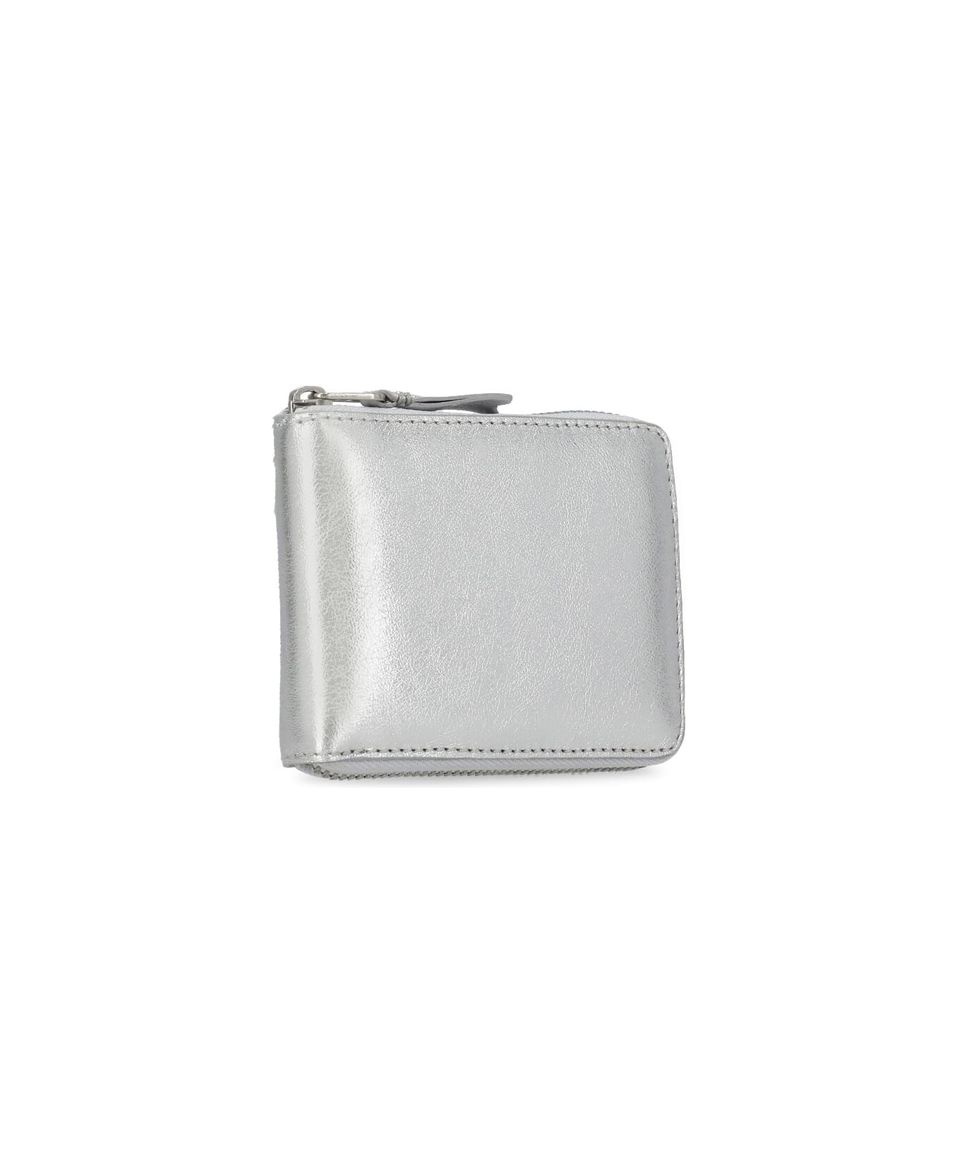 Comme des Garçons Wallet Leather Wallet - Silver 財布