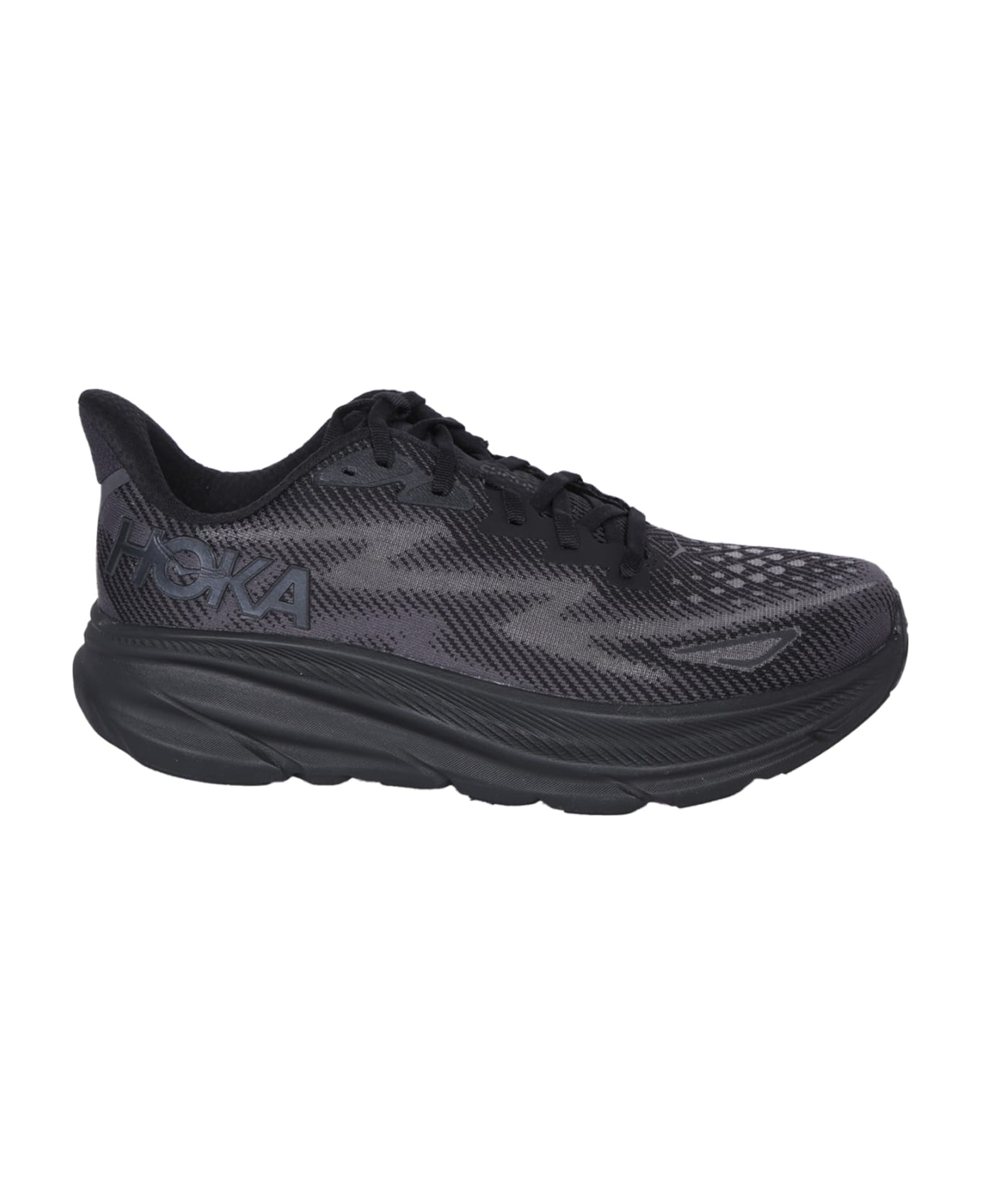 Hoka One One Clifton 9 Black Sneakers - Black