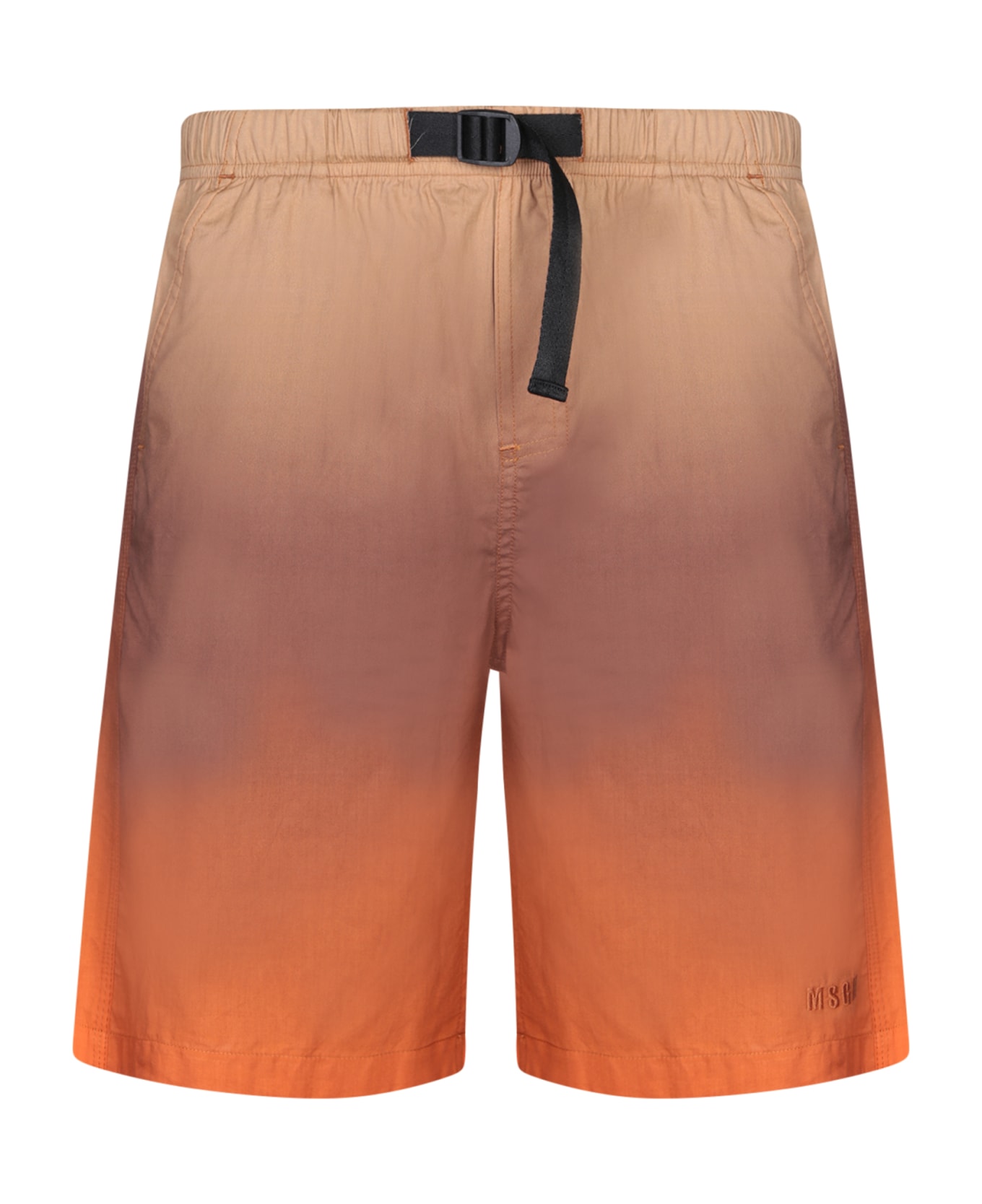MSGM Gradient Effect Bermuda Shorts - Beige/Orange