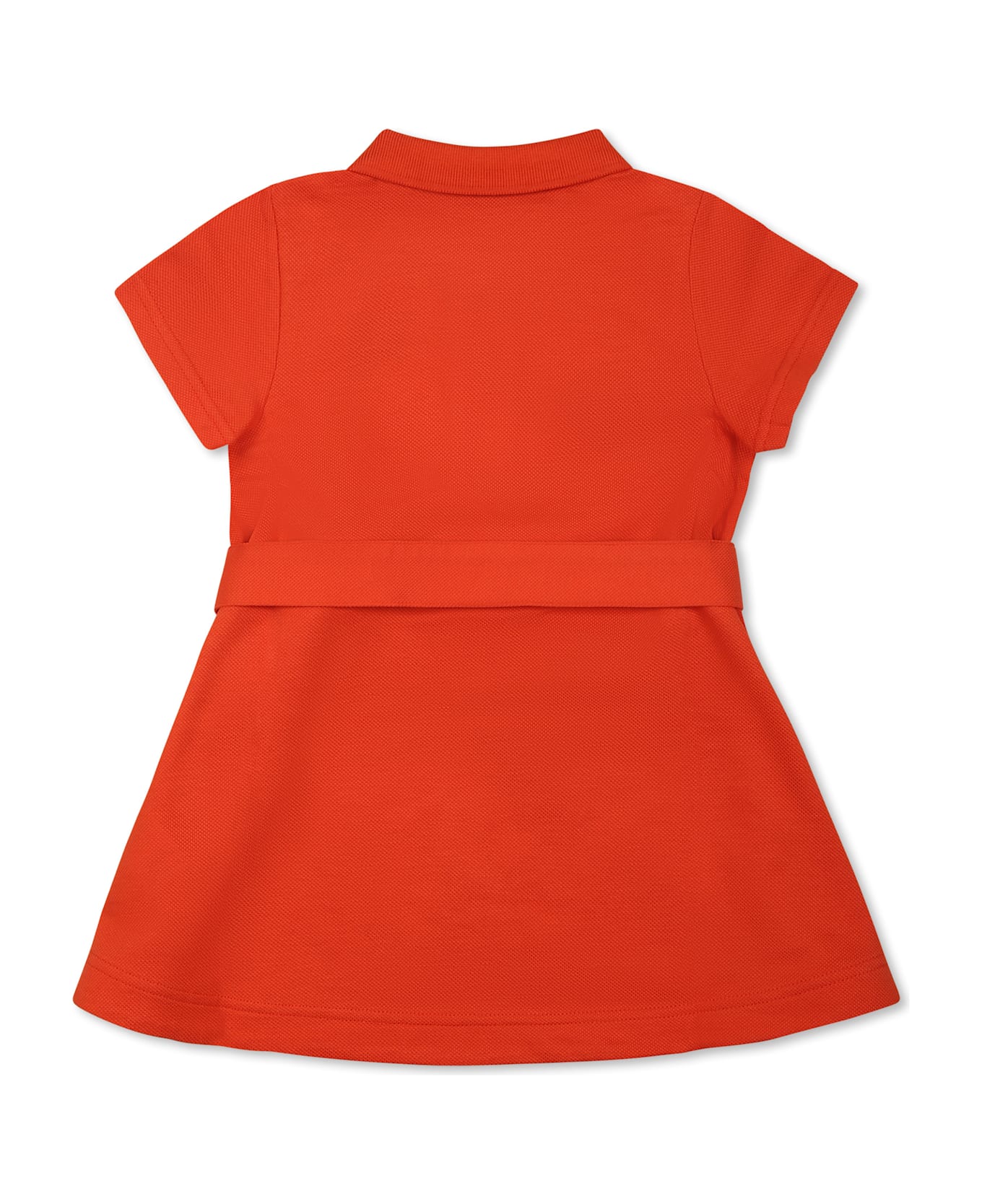 Burberry Orange Dress For Baby Girl With Equestrian Knight - Orange