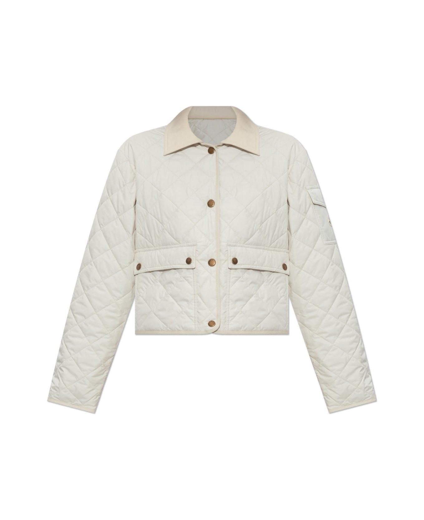 Moncler Chitre Diamond-quilted Padded Shirt Jacket - White