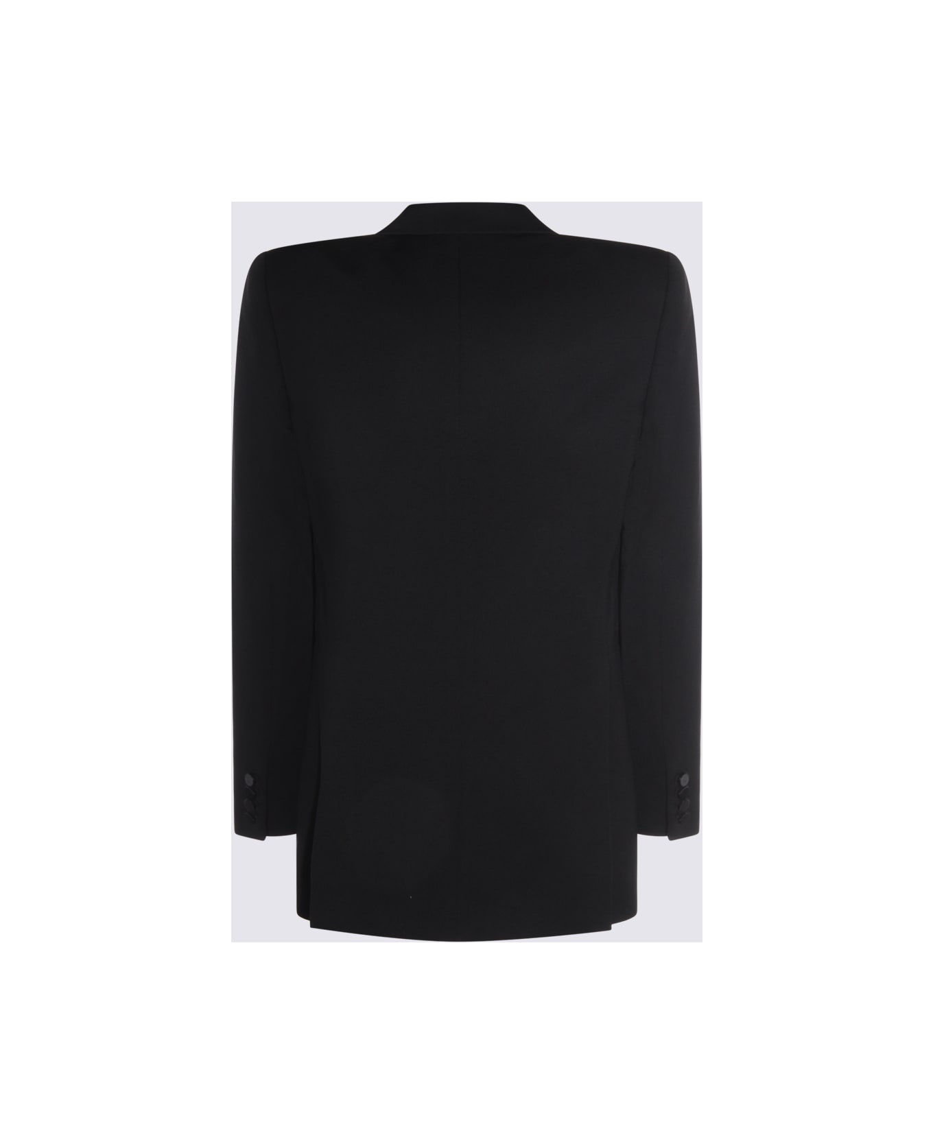 Saint Laurent Black Wool Blazer - Black