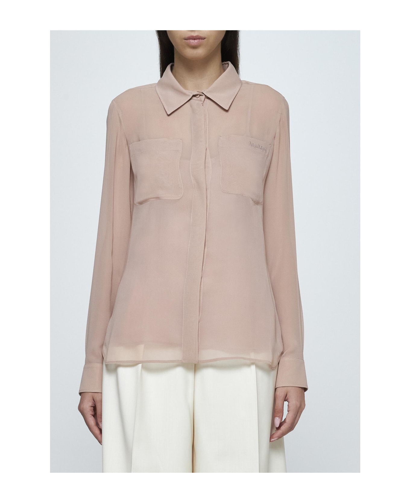 Max Mara Ercole Silk Shirt - POWDER