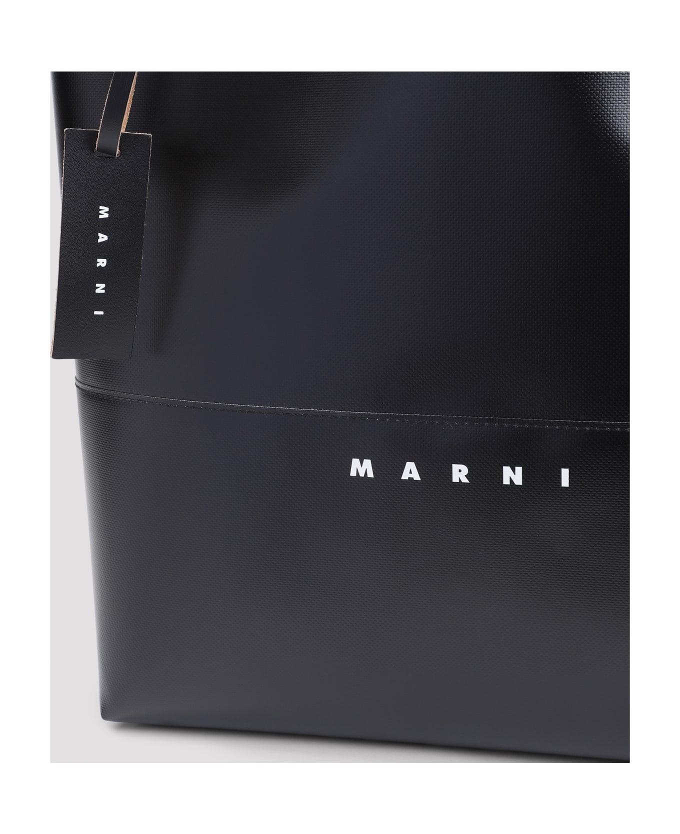 Marni Cow Leather Tote Bag - Black