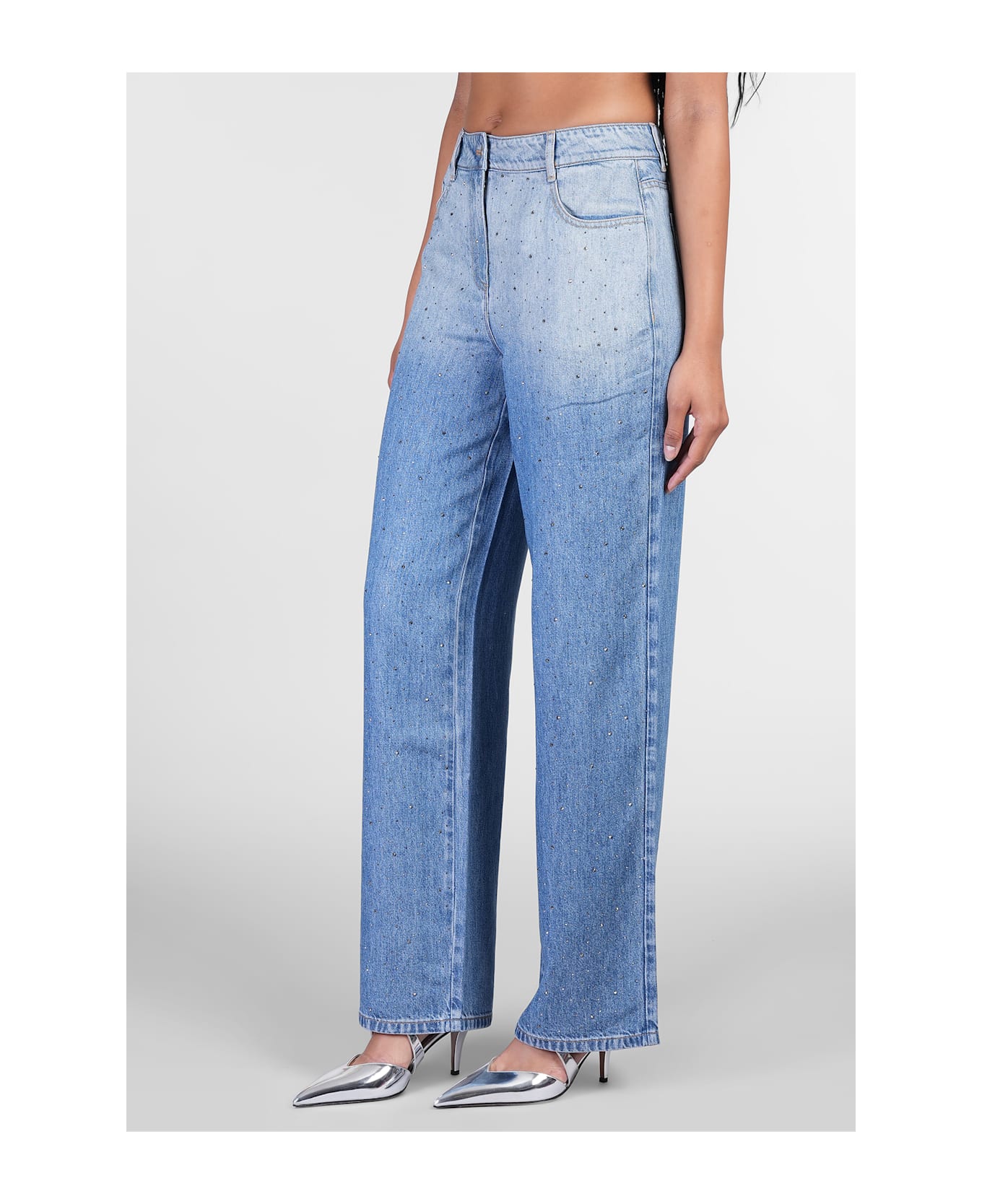 IRO Naiya Jeans In Blue Wool And Polyester - blue