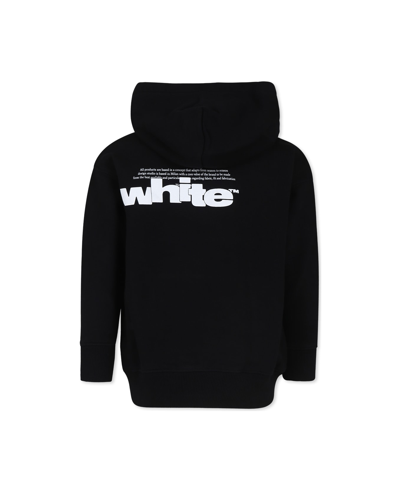 Off-White Black Sweatshirt For Boy With Logo - Black