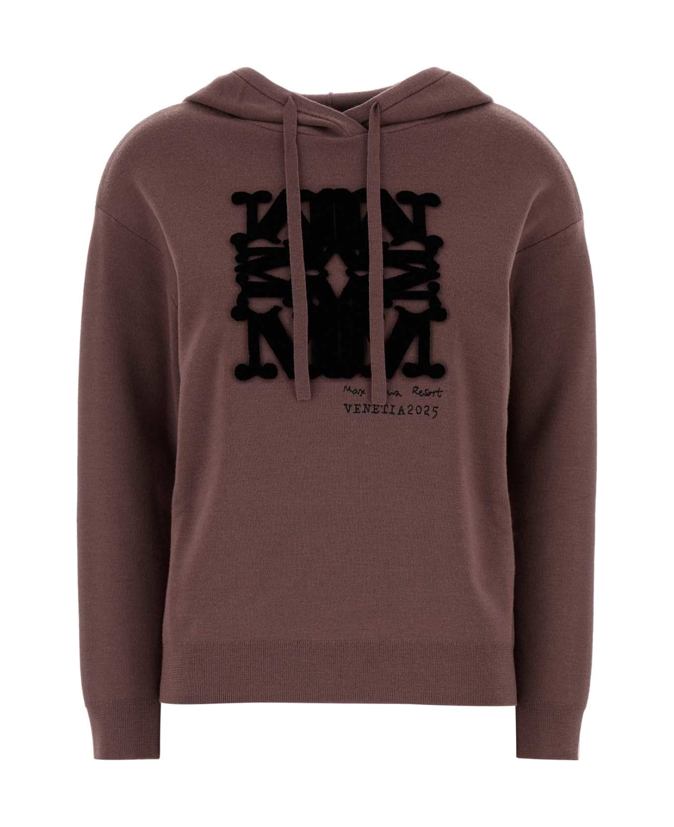 Max Mara Plum Wool Sfinge Sweatshirt - MALVA